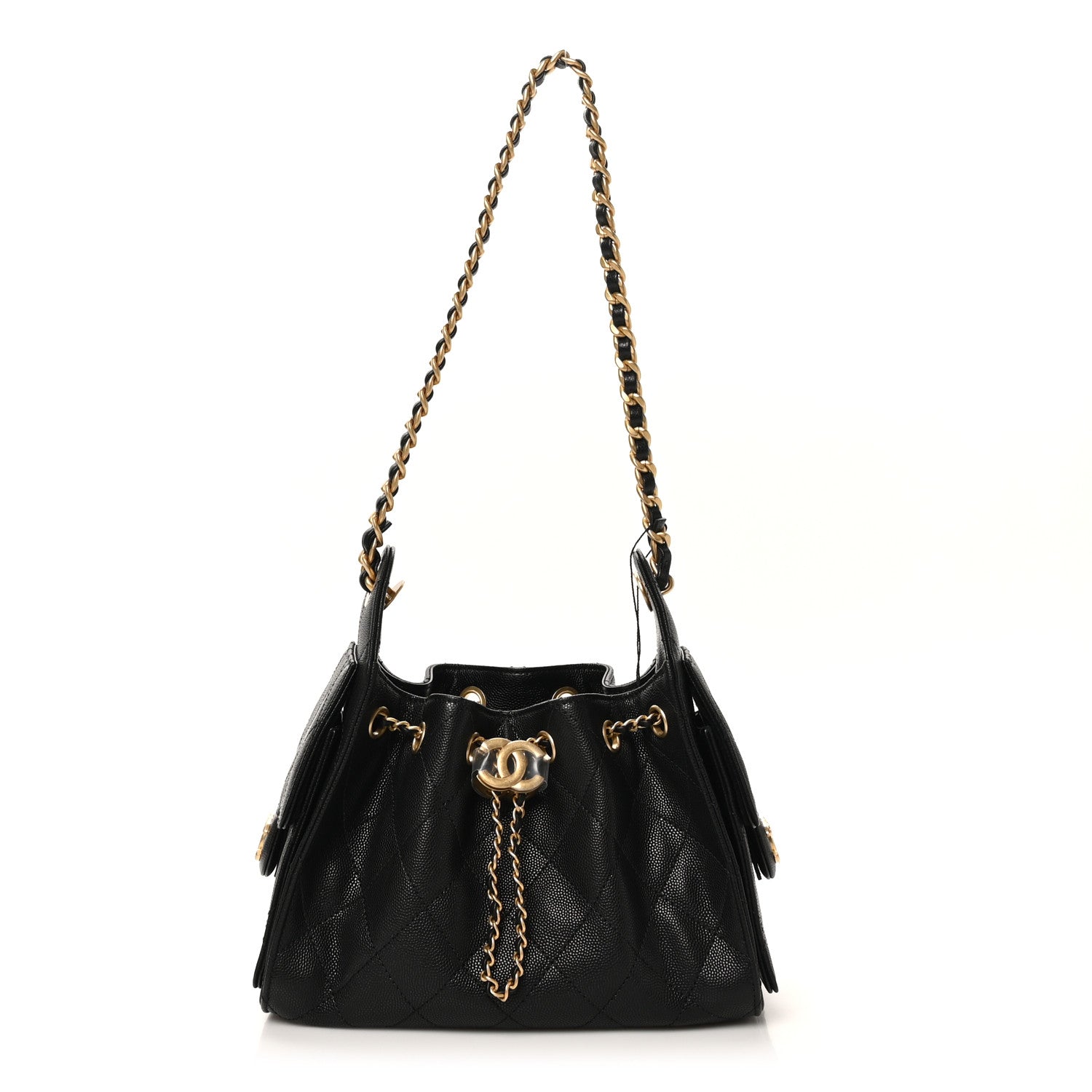 Caviar Quilted Mini Chanel 25 Handbag Black