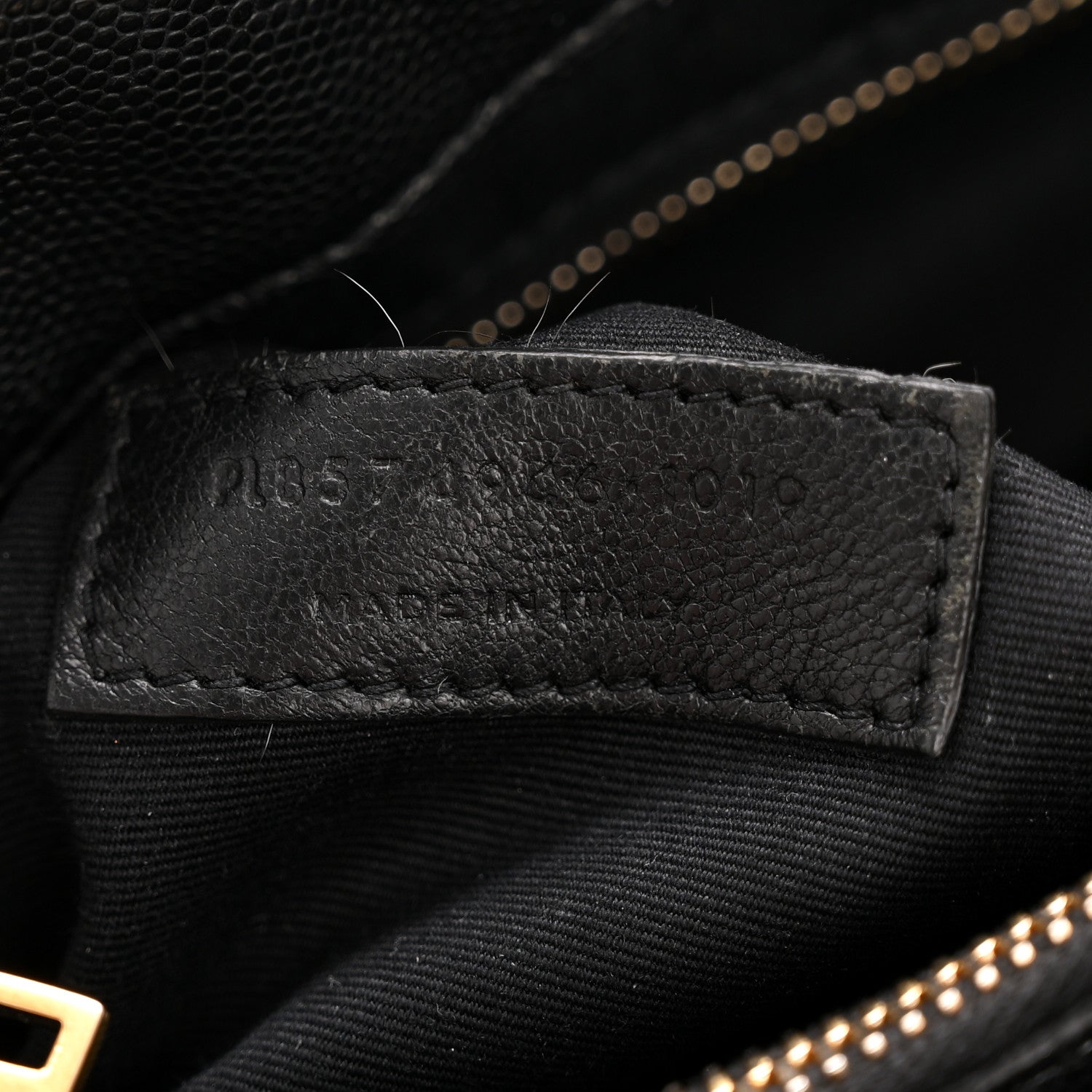 Grain de Poudre Calfskin Y Quilted Monogram Medium Loulou Chain Satchel Black