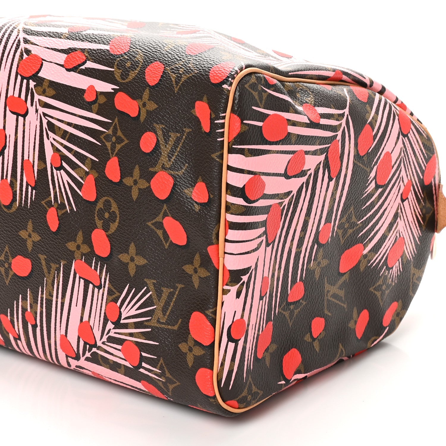 Monogram Jungle Dots Speedy 30 Sugar Pink Poppy