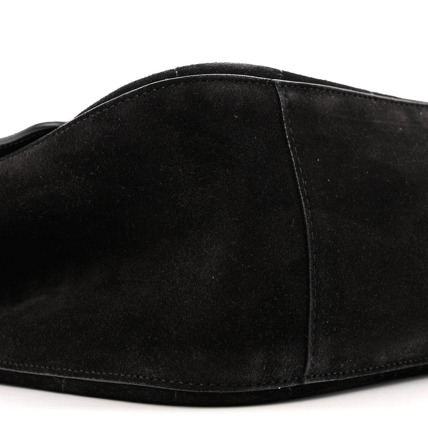 Suede Calfskin Small Souplissimo Maxi Flap Black