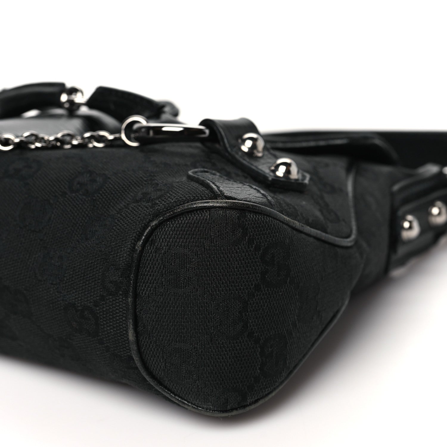 Monogram Horsebit Chain Flap Bag Black