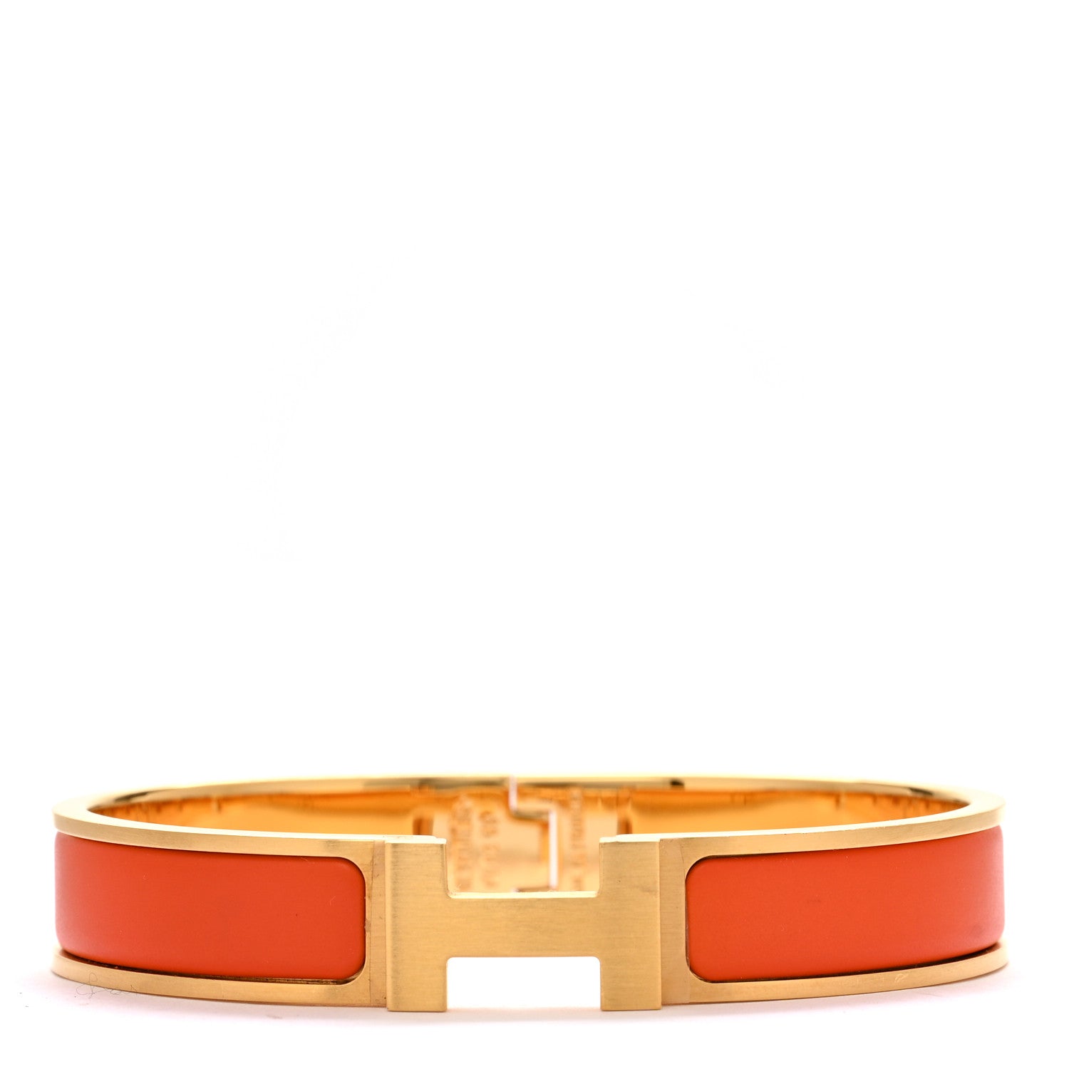 Matte Enamel Narrow Clic Clac HH Bracelet T4 Orange