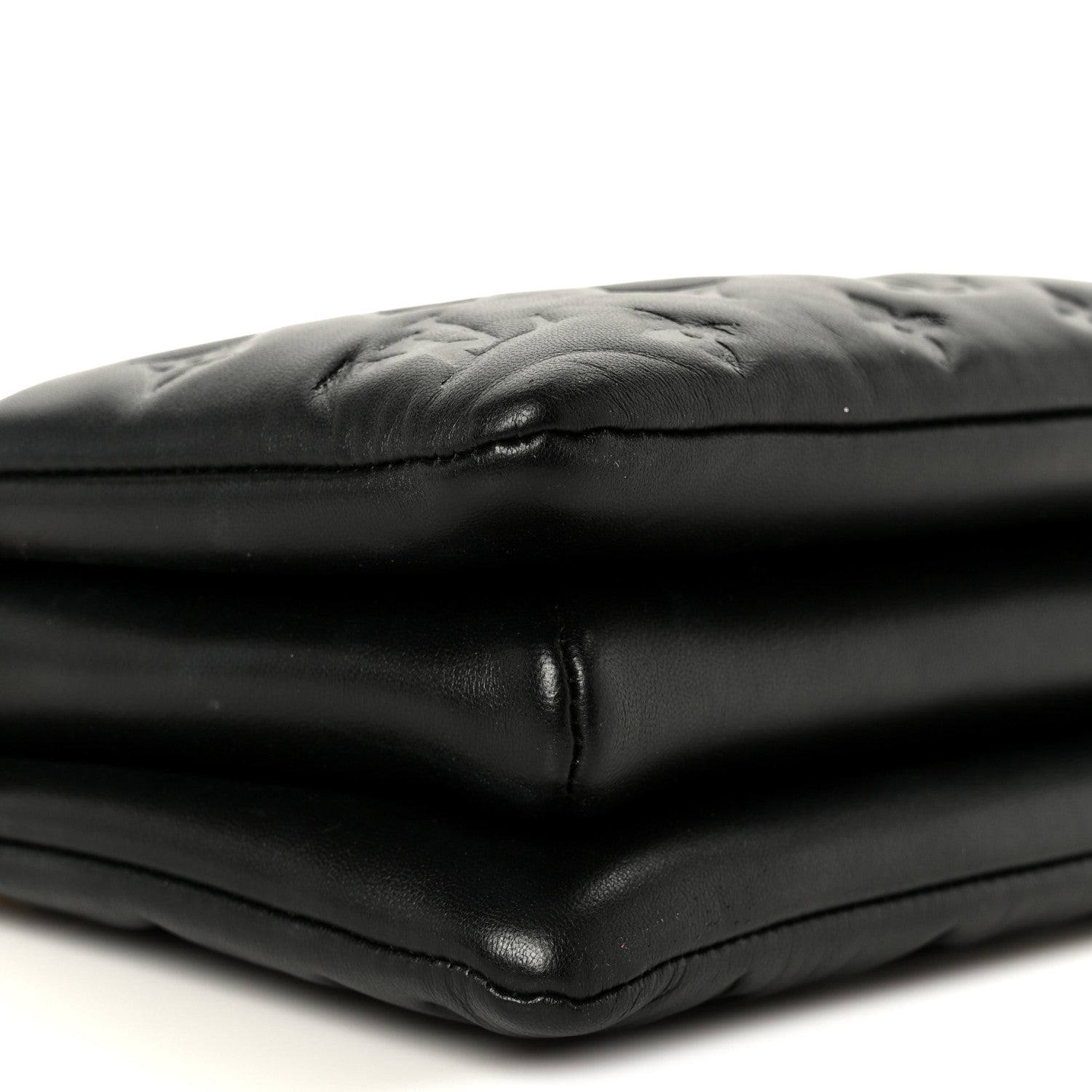 Lambskin Embossed Monogram Coussin BB Black