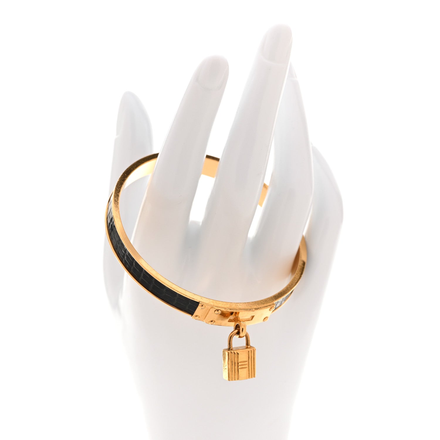 Lizard Kelly Lock Cadena Bracelet Black