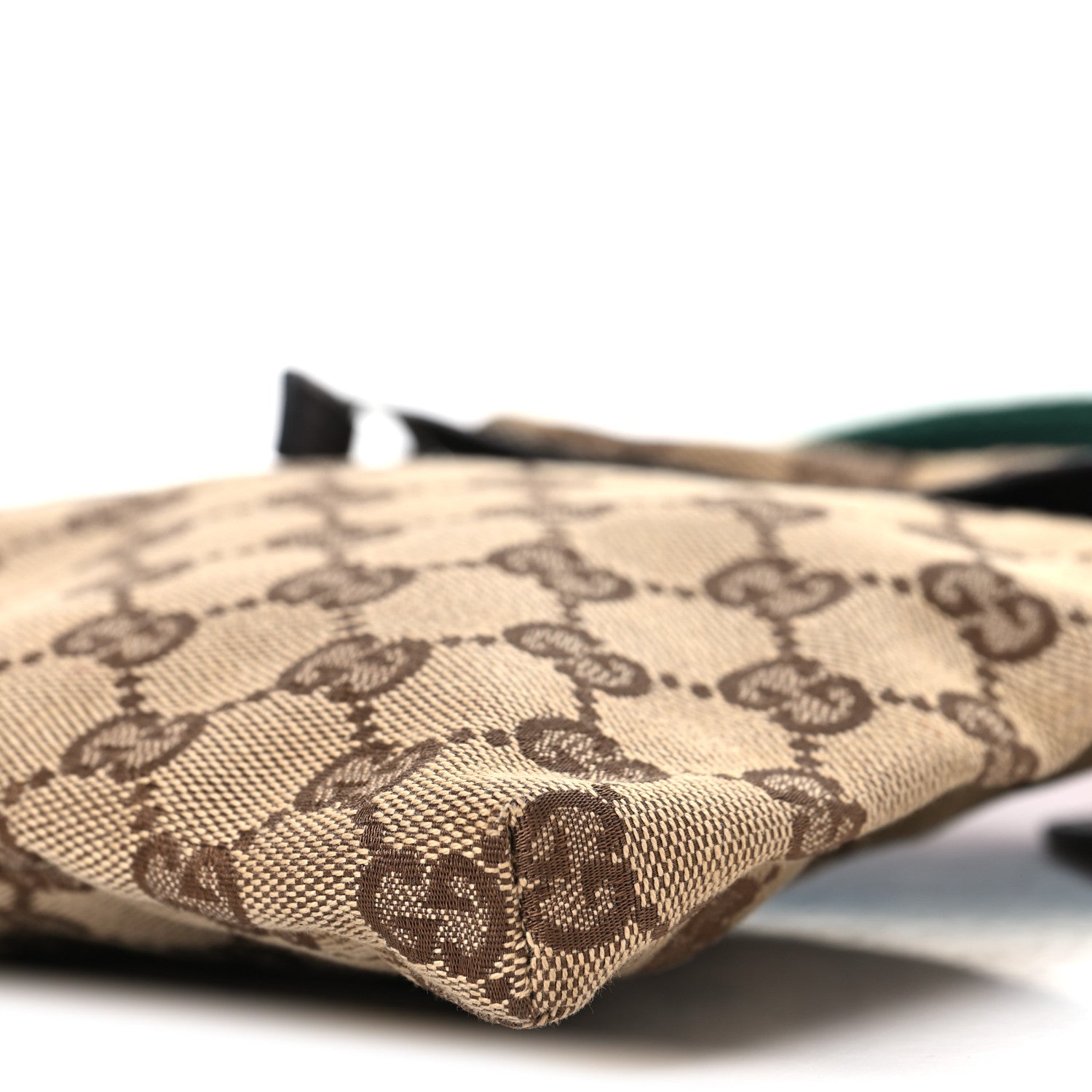 GG Monogram Web Double Pocket Belt Bag Dark Brown