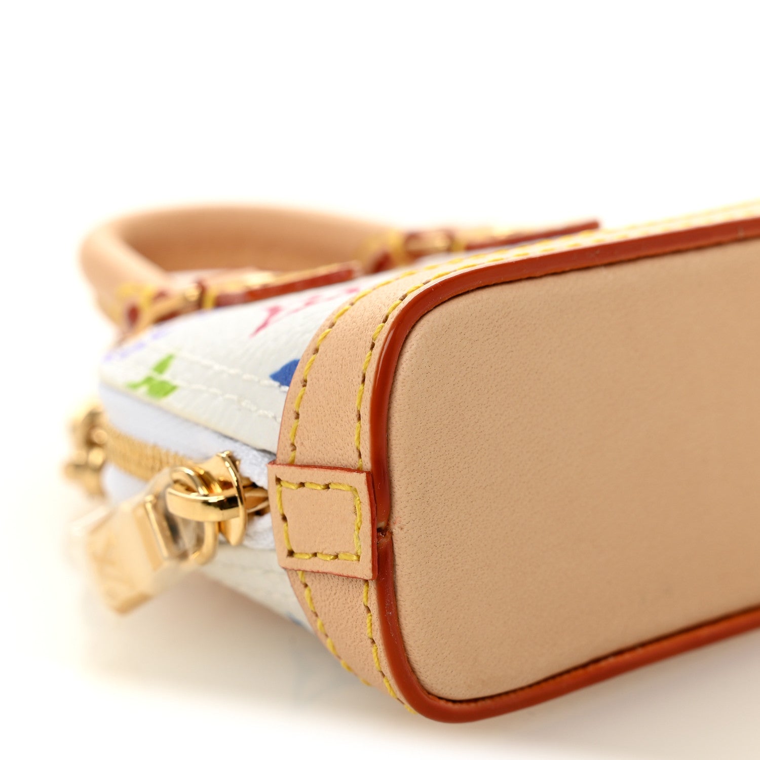 LV x TM Monogram Multicolor Micro Alma Bag Charm White