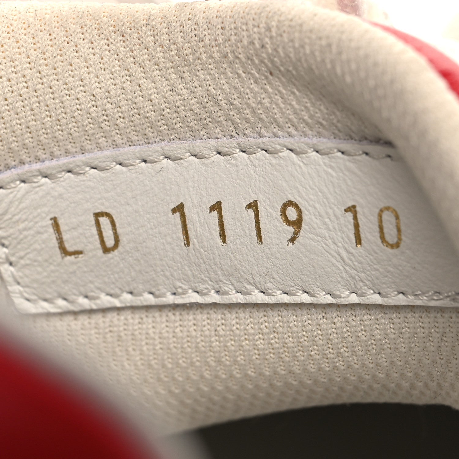 Calfskin Monogram Luxembourg Sneakers 10 Red White