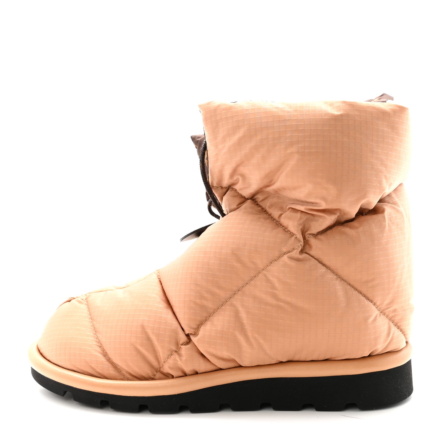 Nylon Monogram Pillow Comfort Ankle Boot 38 Beige