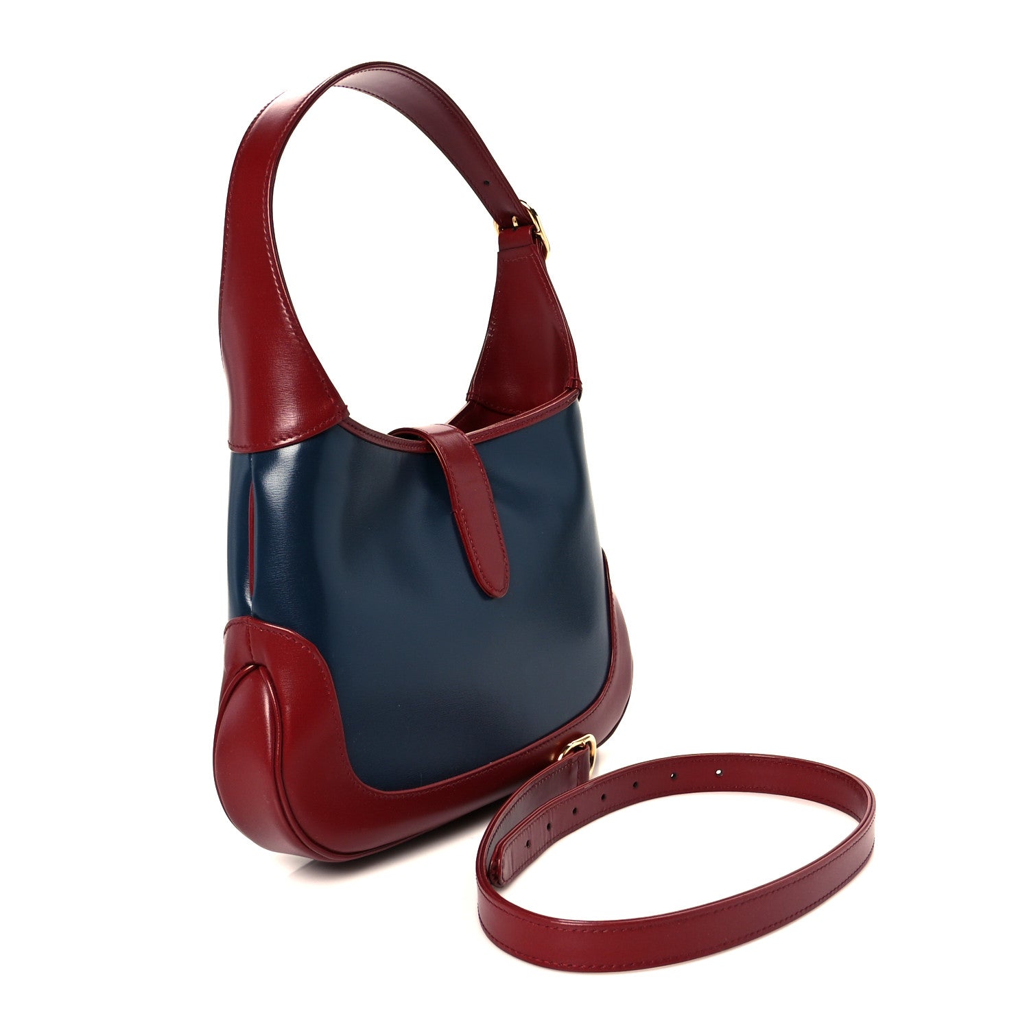 Boarded Dyana Lux Calfskin Bi-Color Small Jackie 1961 Hobo Blue Agata New Cherry Red