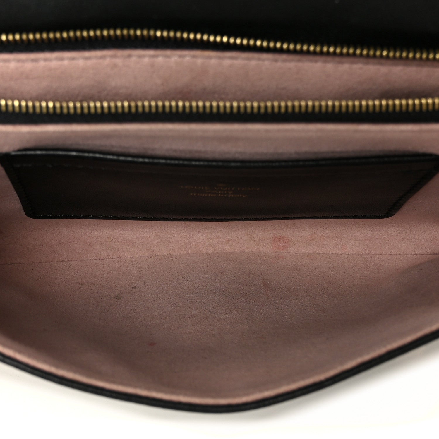 Lambskin Embossed Monogram Pochette Coussin Black