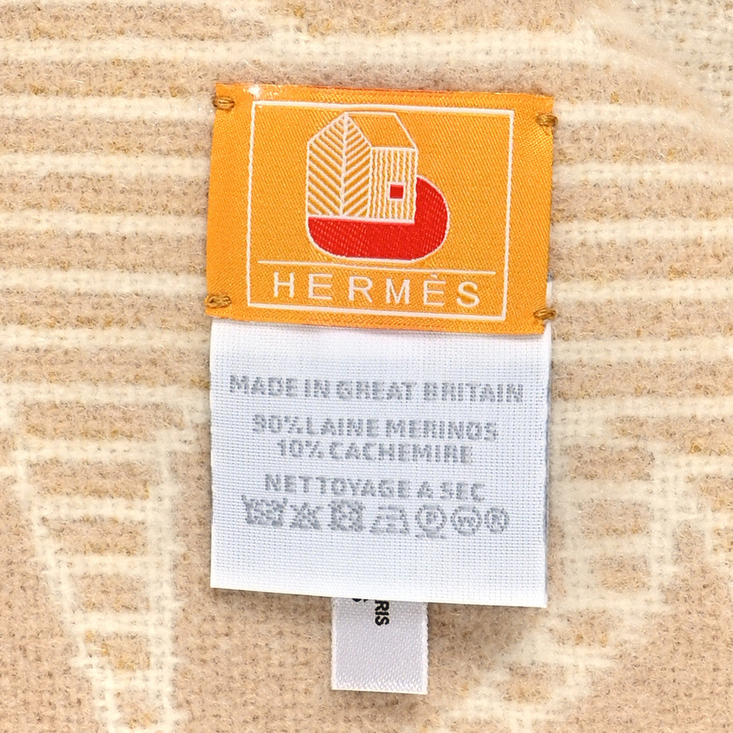 Wool Cashmere Avalon Les Cabanes Blanket Ambre Naturel