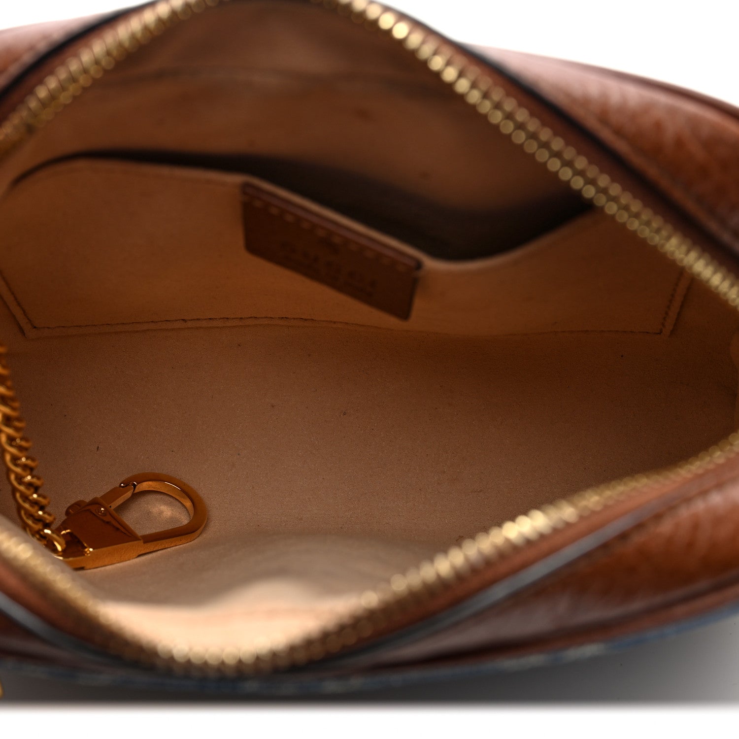 New Denim GG Monogram Dollar Calfskin Mini Ophidia Shoulder Bag Blue Tea Cuir Epilog