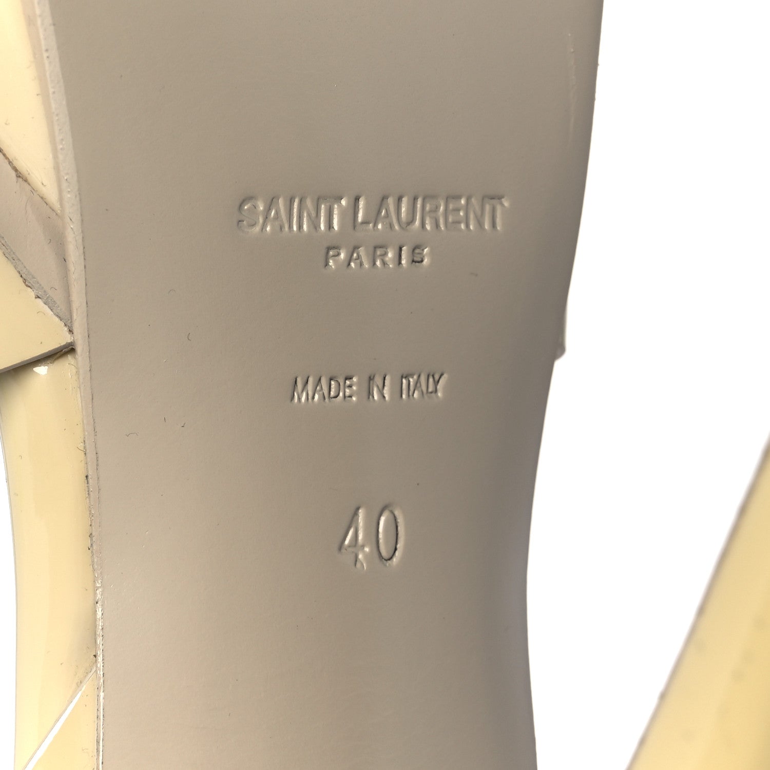 Patent Tribute 105 Platform Sandals 40 Nude Powder