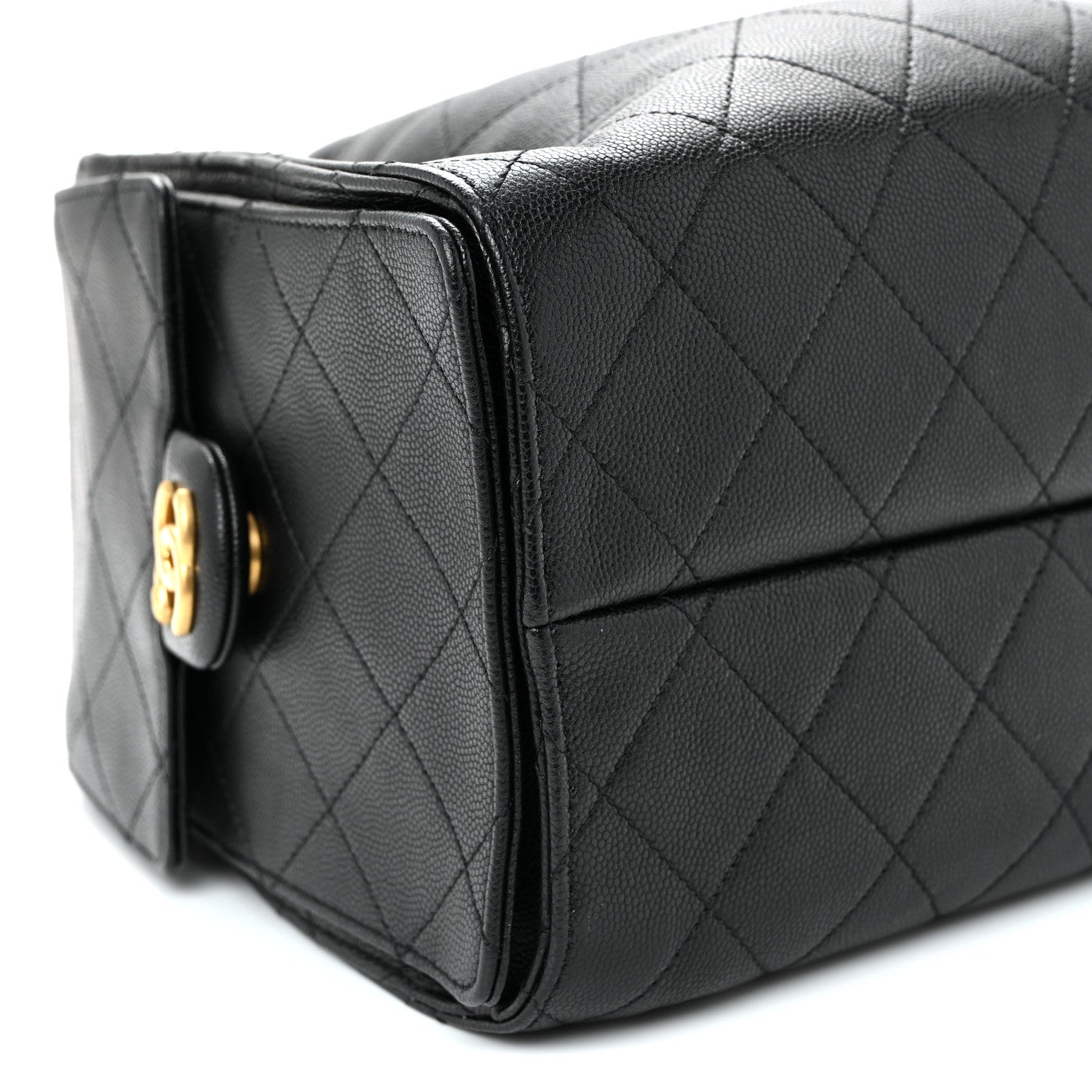 Caviar Quilted Small Chanel 25 Handbag Black