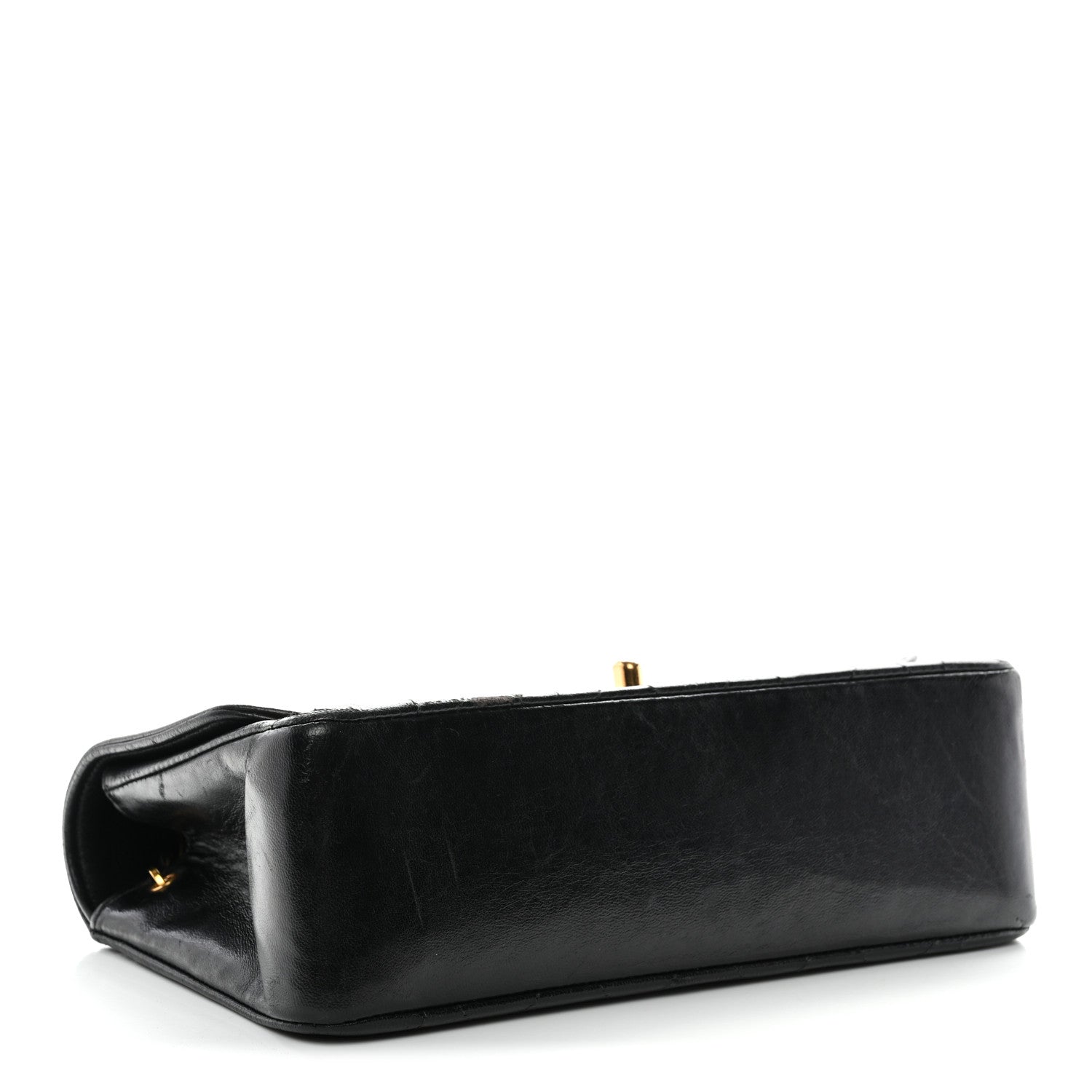 Lambskin Quilted Small Single Flap Black