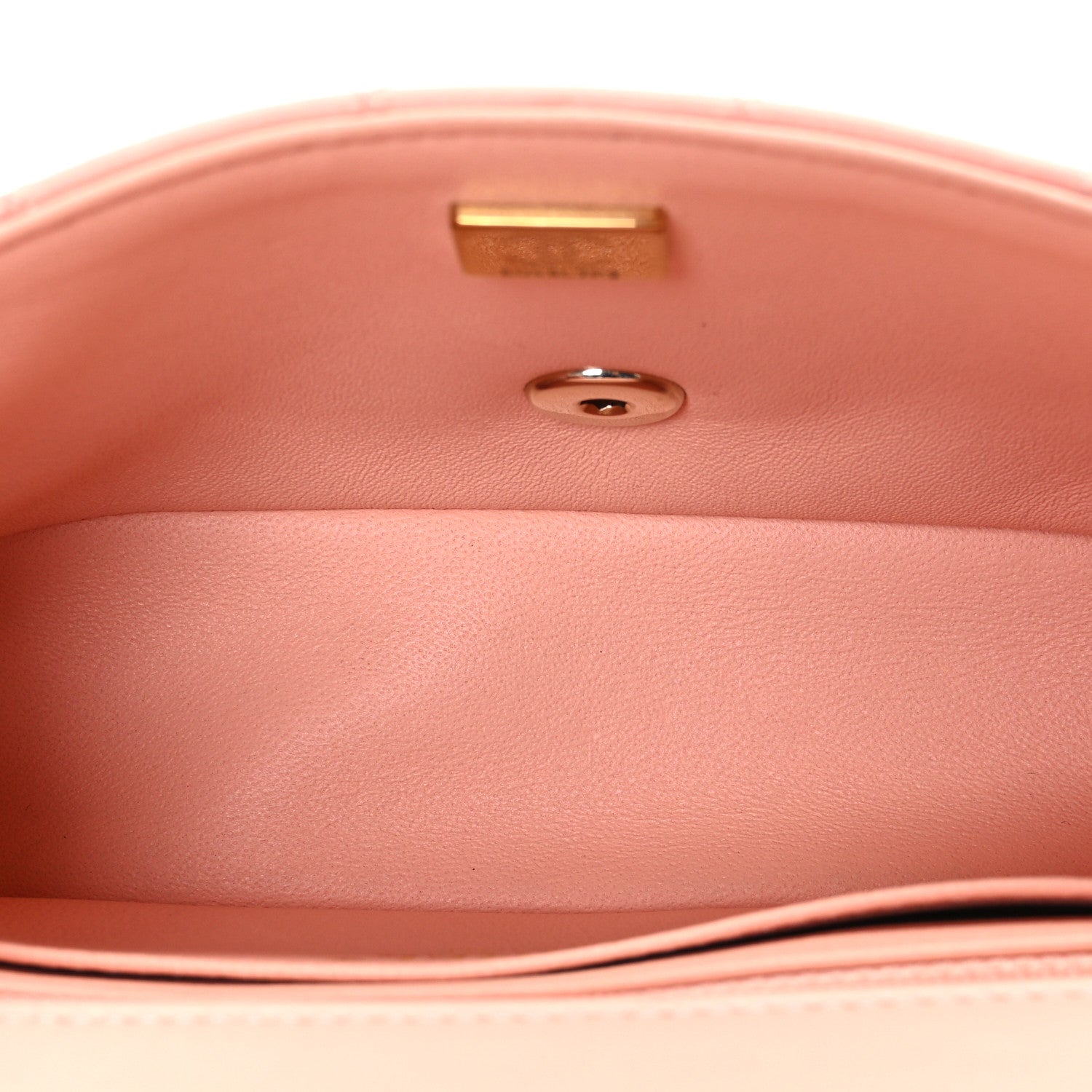 Lambskin Quilted Mini Rectangular Flap Light Pink