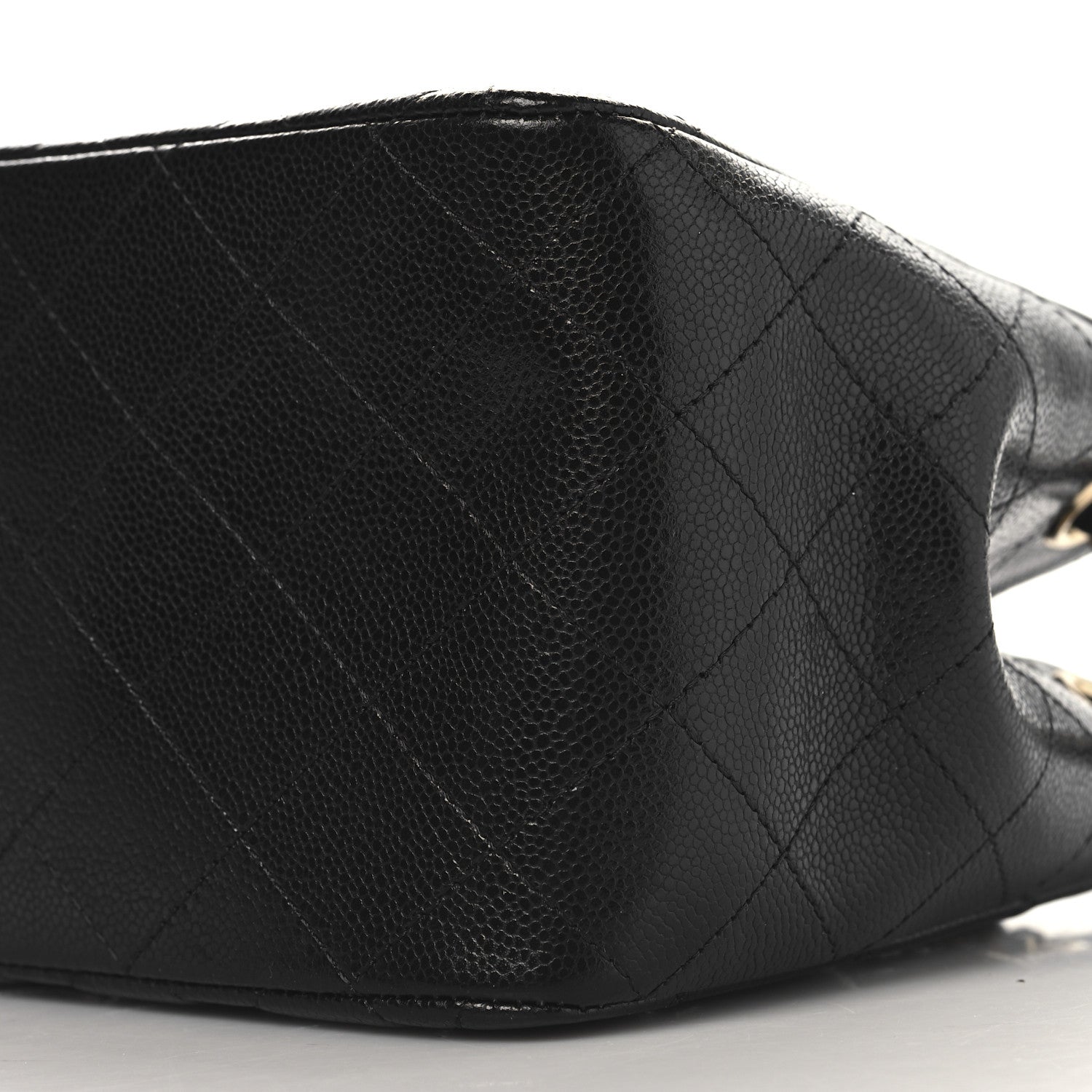 Caviar Quilted Mini Bucket Bag Black