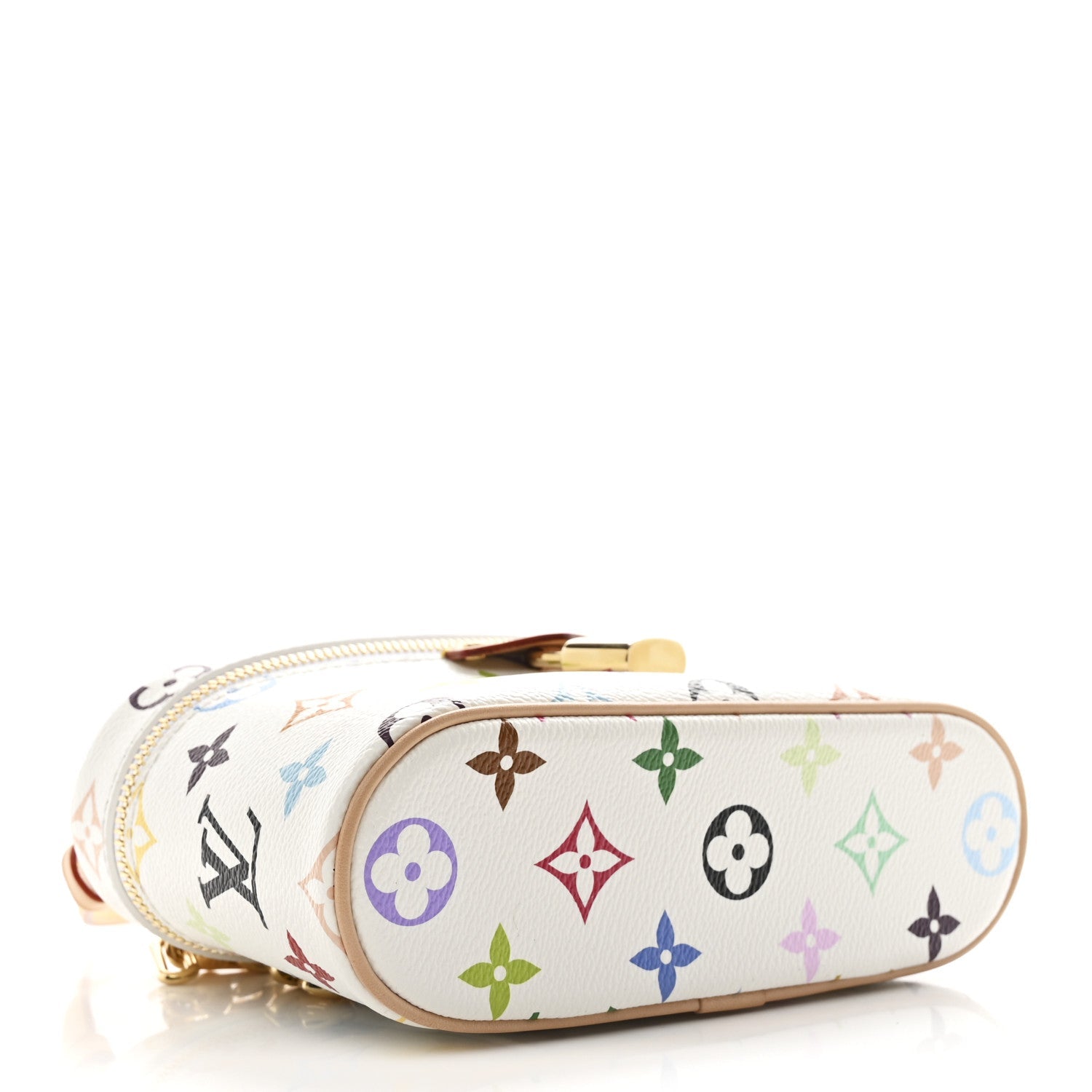 LV x TM Monogram Multicolor Vanity Chain Pouch White