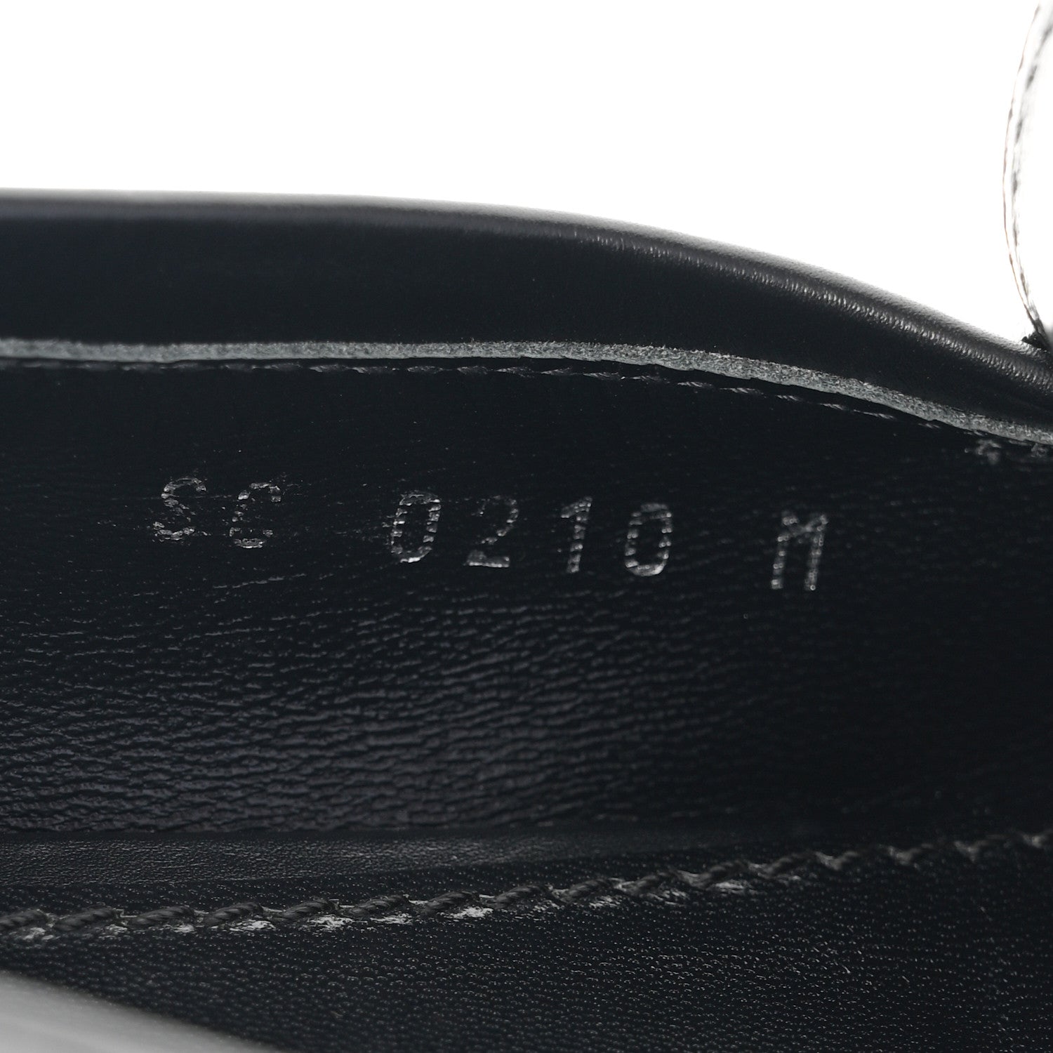 Calfskin Upper Case Flat Loafer 38 Black