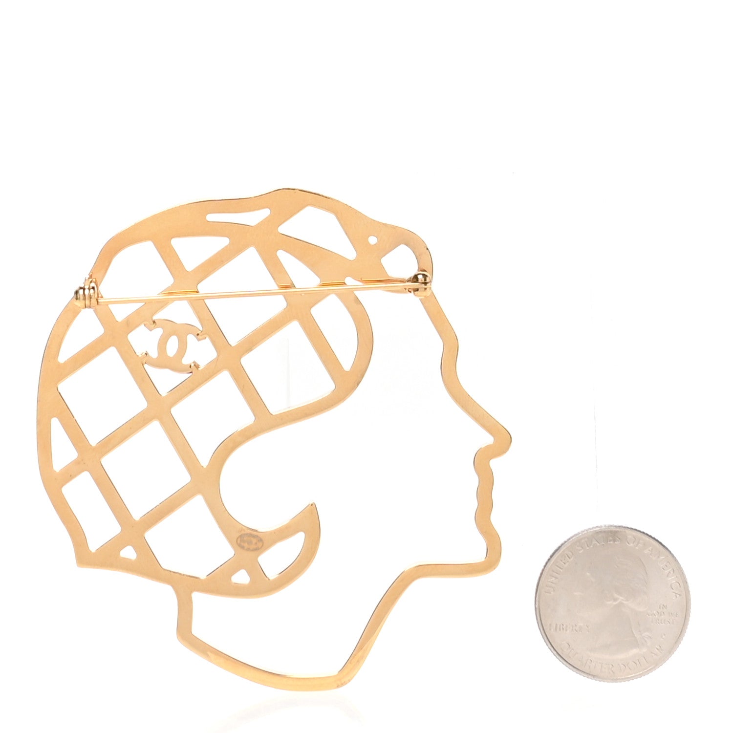Crystal Mademoiselle Brooch Black Gold