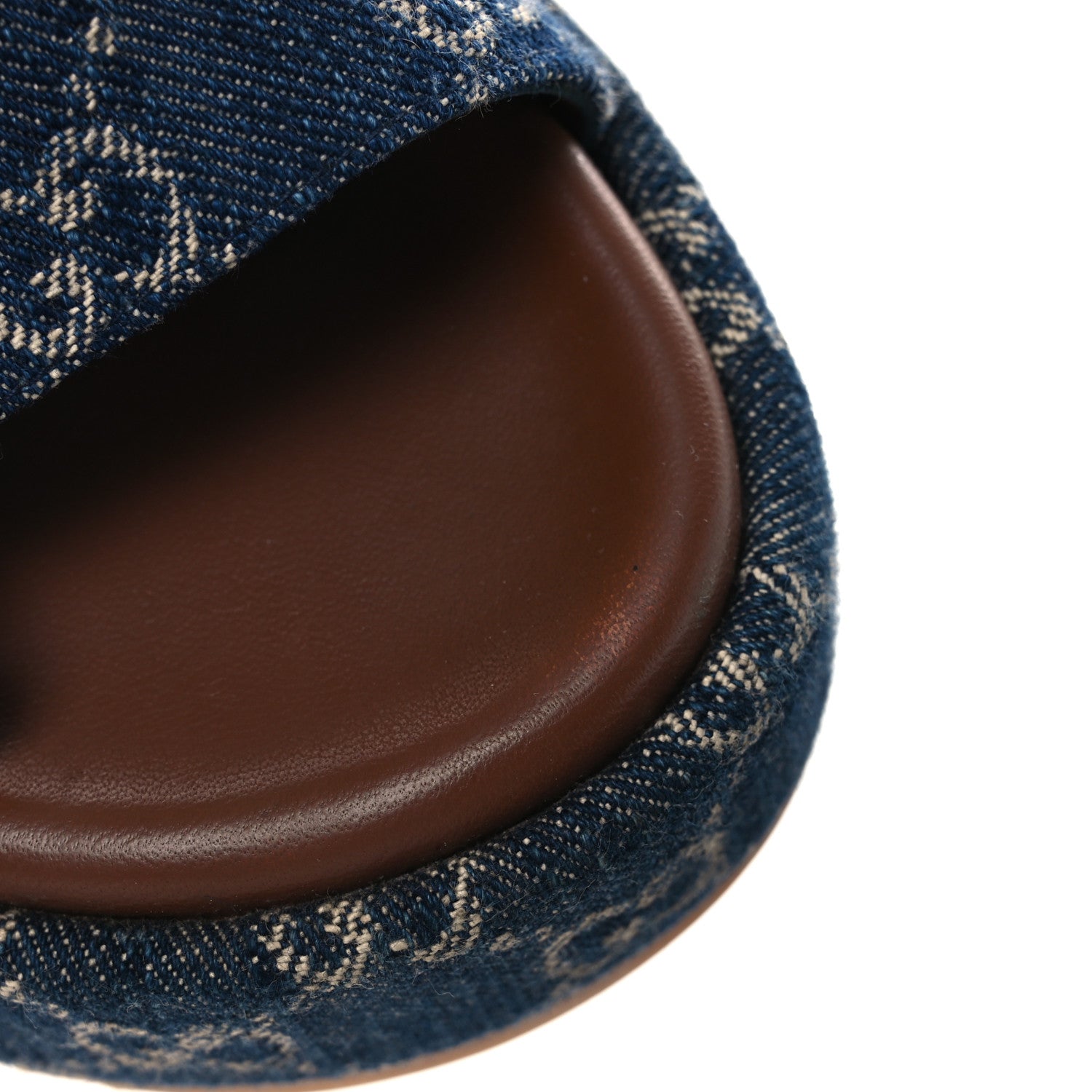 New Denim GG Monogram Angelina Platform 55mm Slide Sandals 39.5 Blue Tea