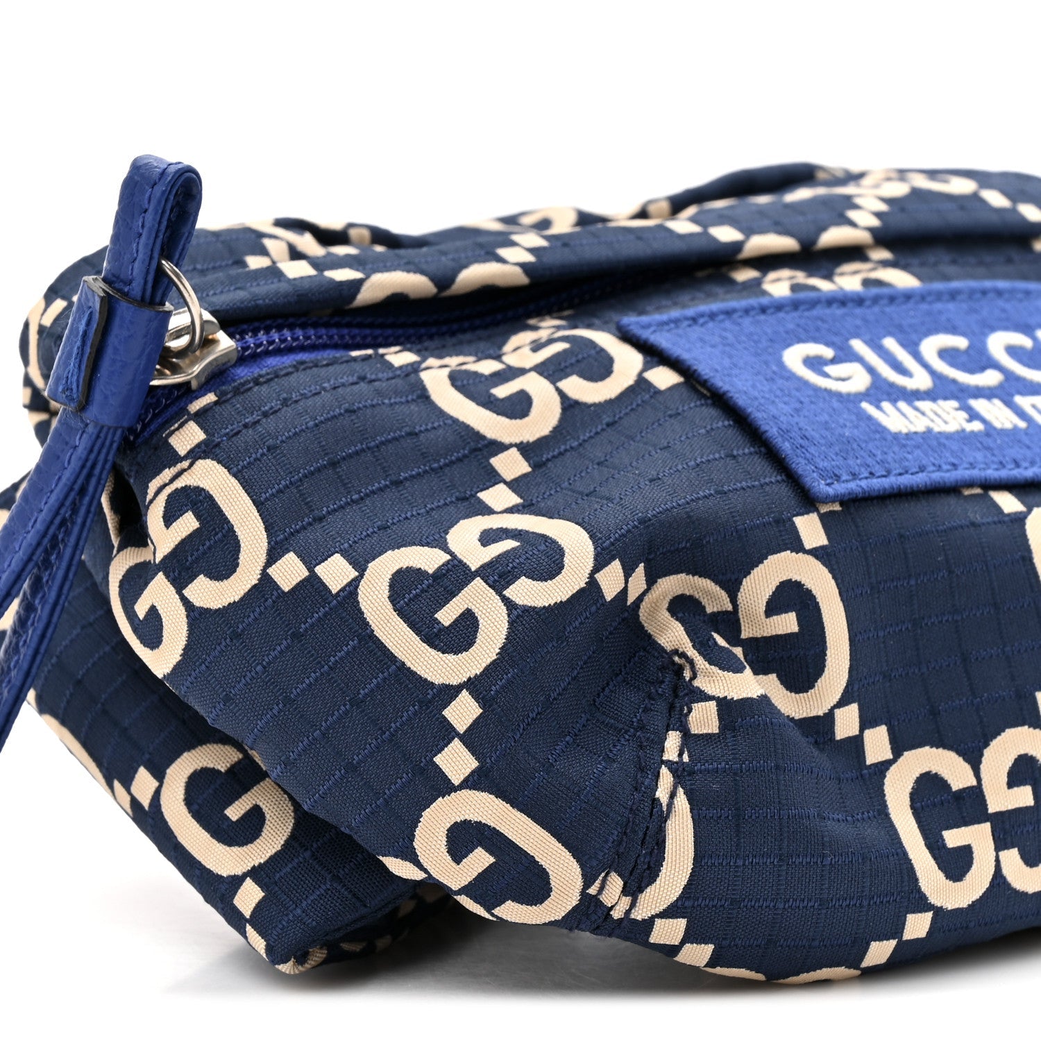 Recycled Polyester Monogram Jumbo GG Belt Bag Blue
