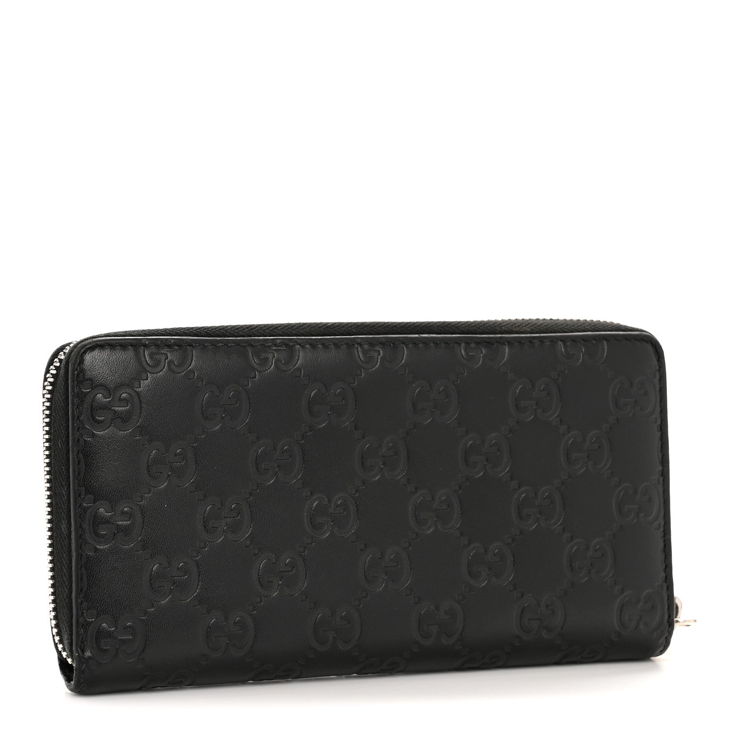 Guccissimma Signature Dorian Zip Around Wallet Black