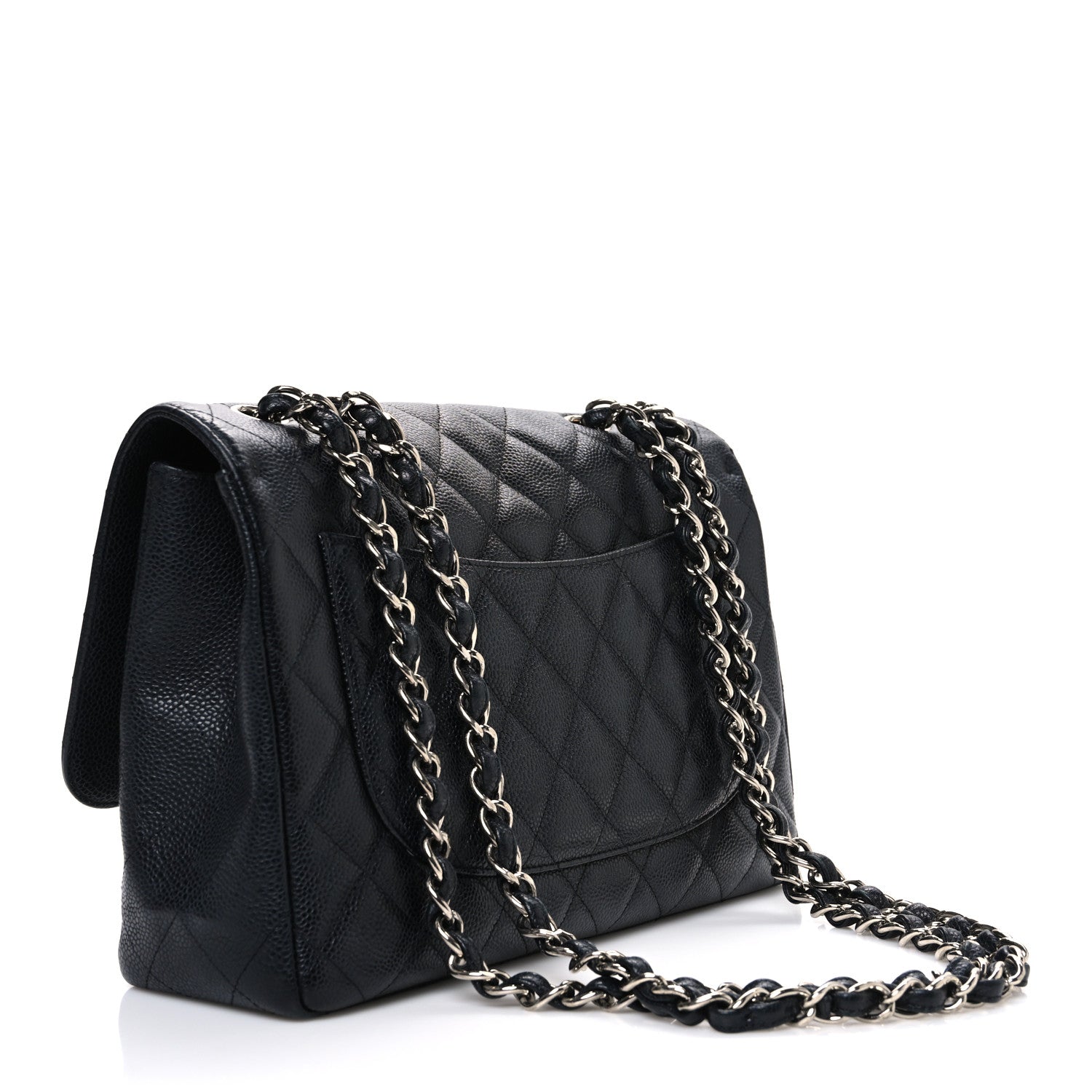 Caviar Quilted Jumbo Single Flap Black