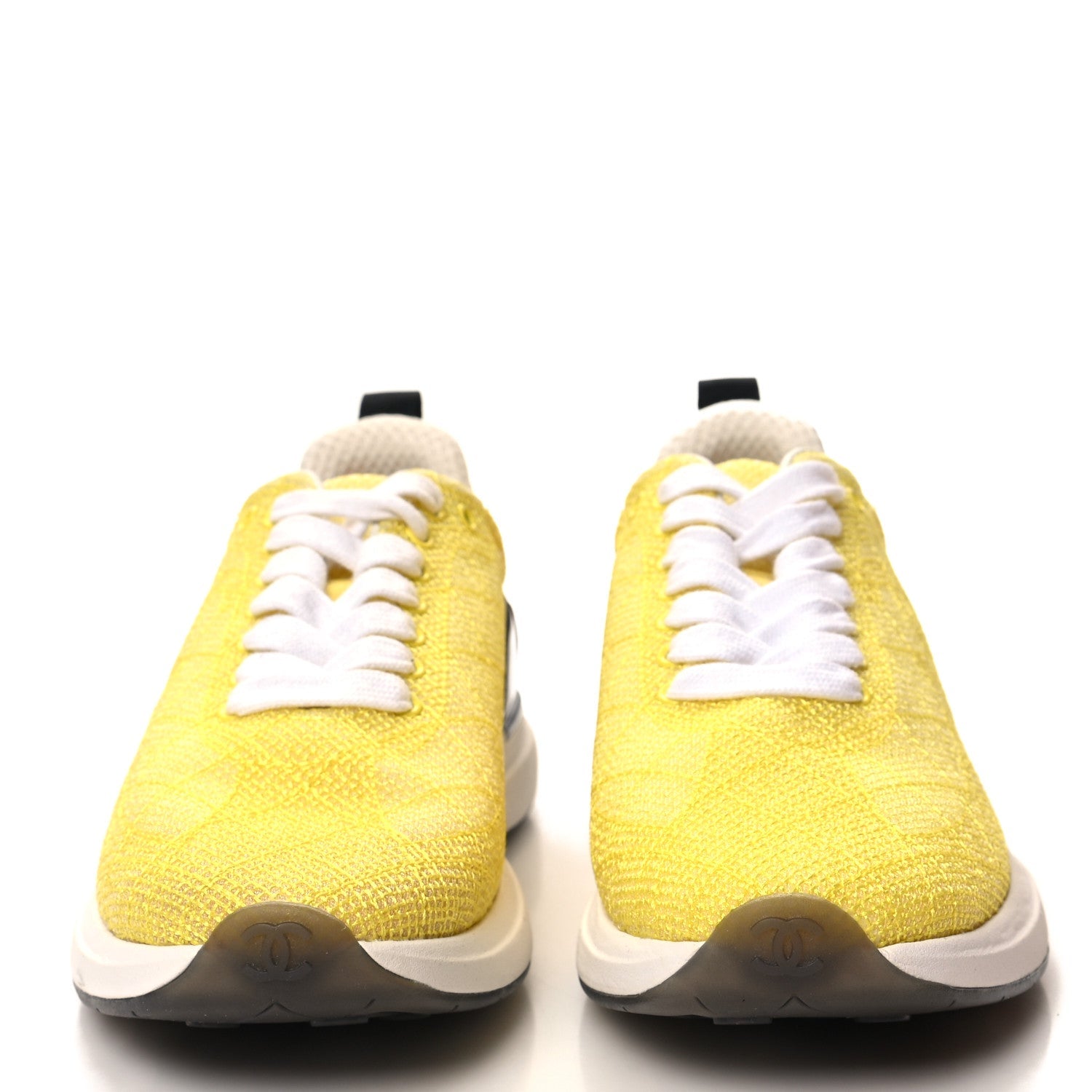 Mesh Embroidered CC Sneakers 36.5 Yellow
