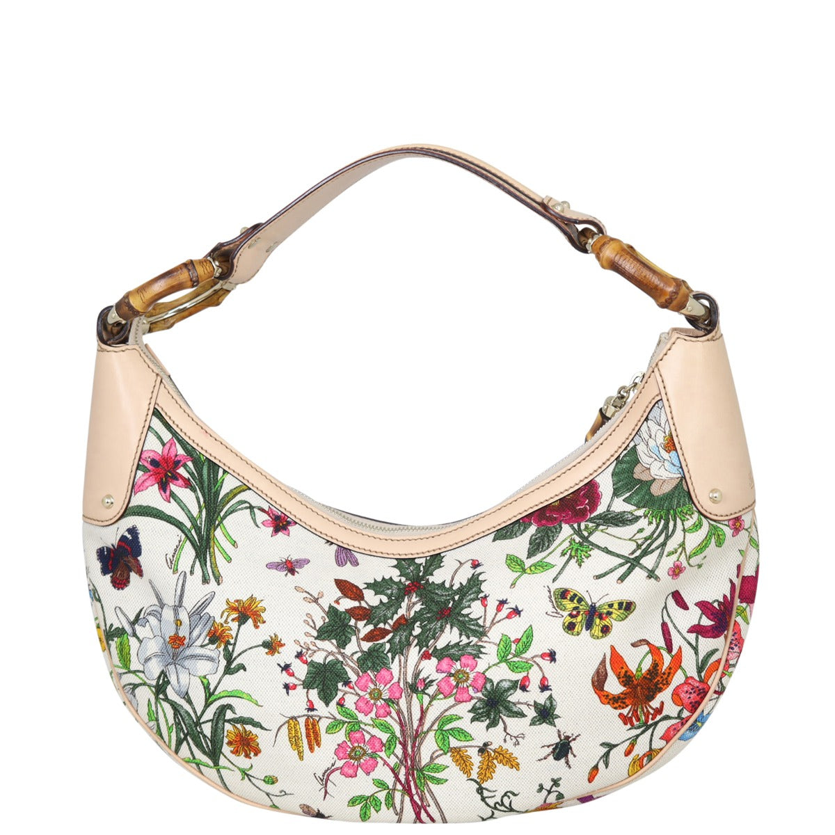 Gucci Flora Bamboo Ring Hobo