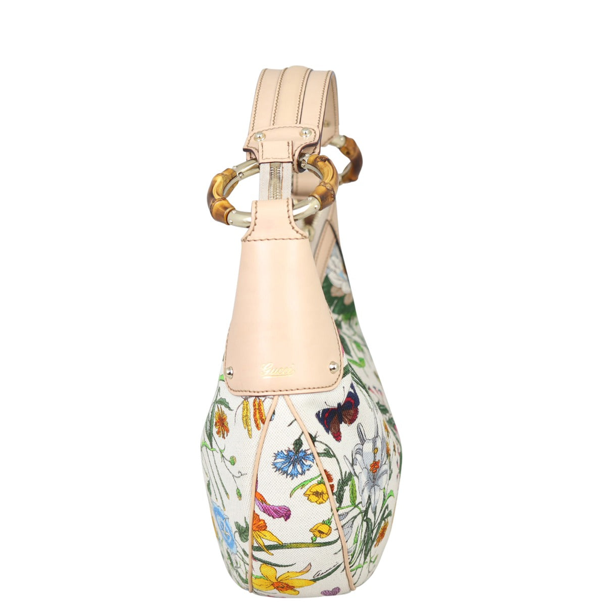 Gucci Flora Bamboo Ring Hobo