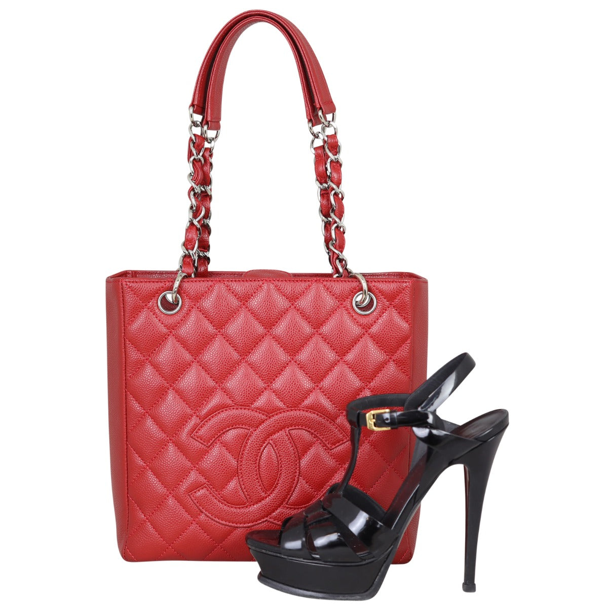 Chanel Petite Shopping Tote | Red
