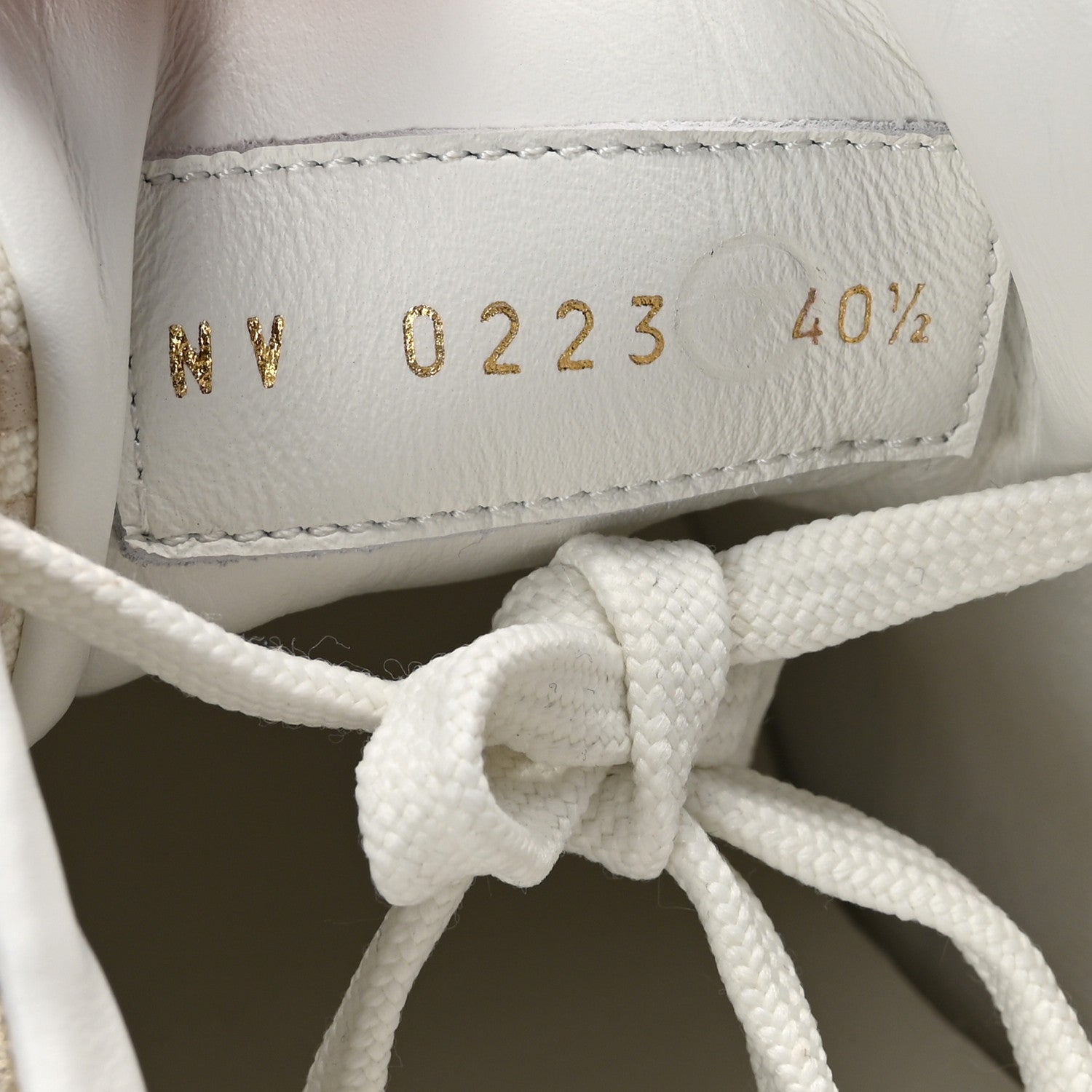 Monogram Calfskin Run Away Sneakers 40.5 Beige Gold