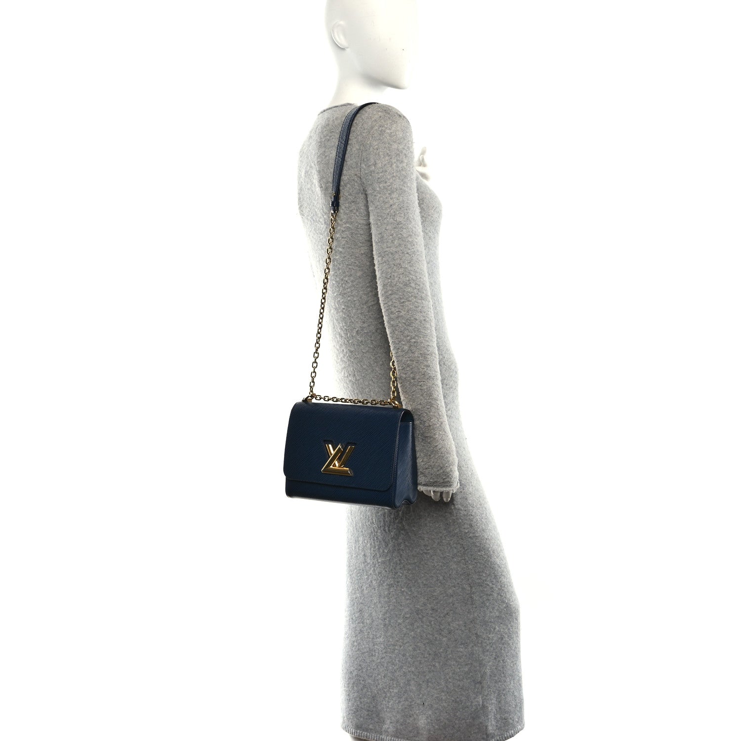 Epi Twist Shoulder Bag MM Indigo