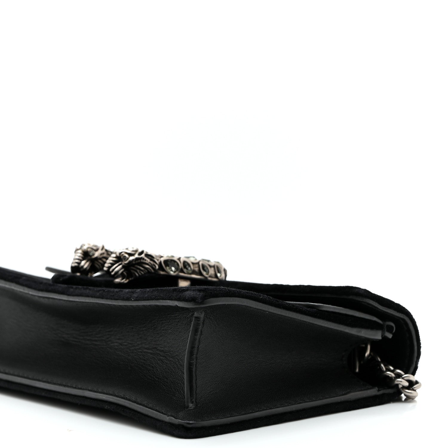 Suede Super Mini Dionysus Shoulder Bag Black