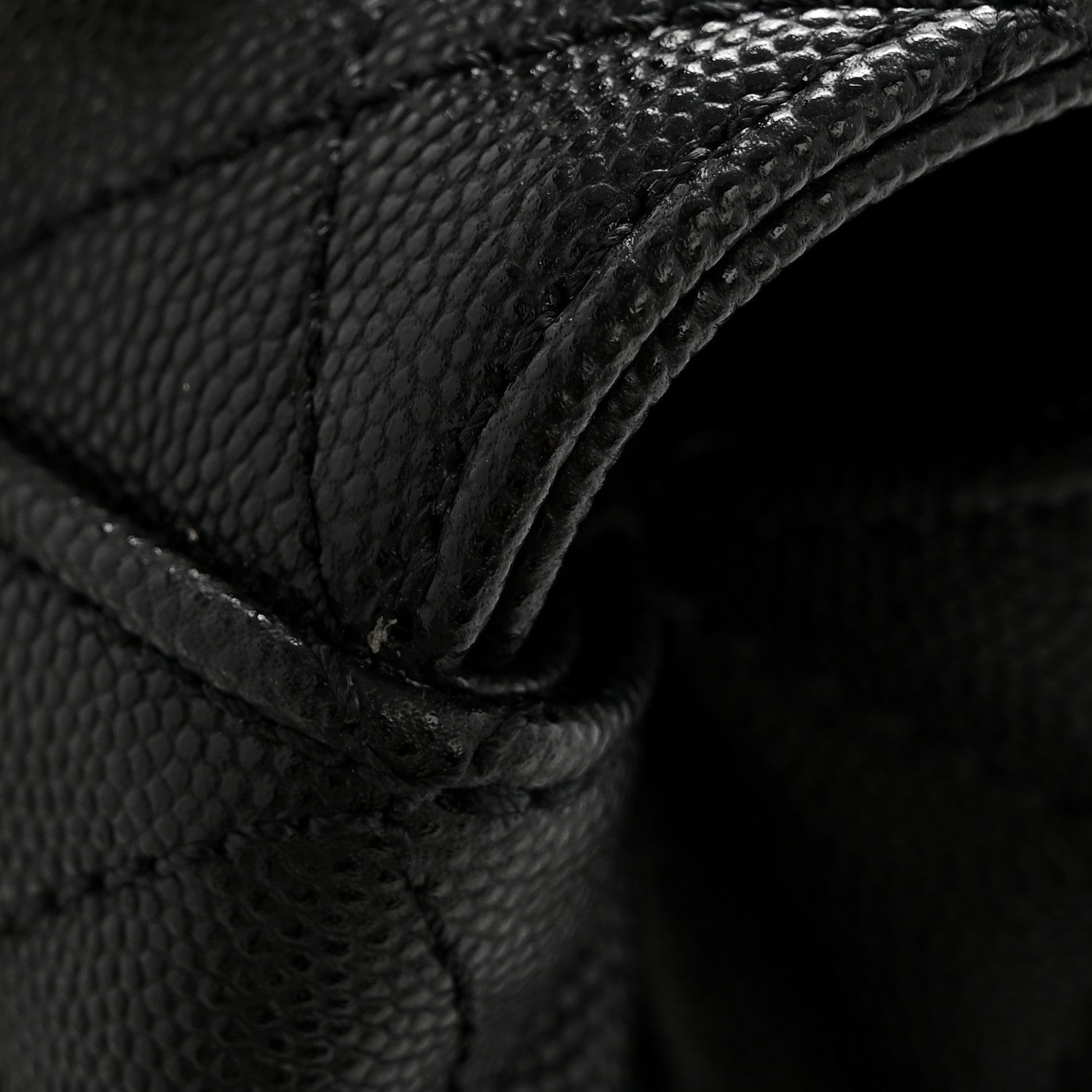 Caviar Quilted Mini Coco Handle Flap Black