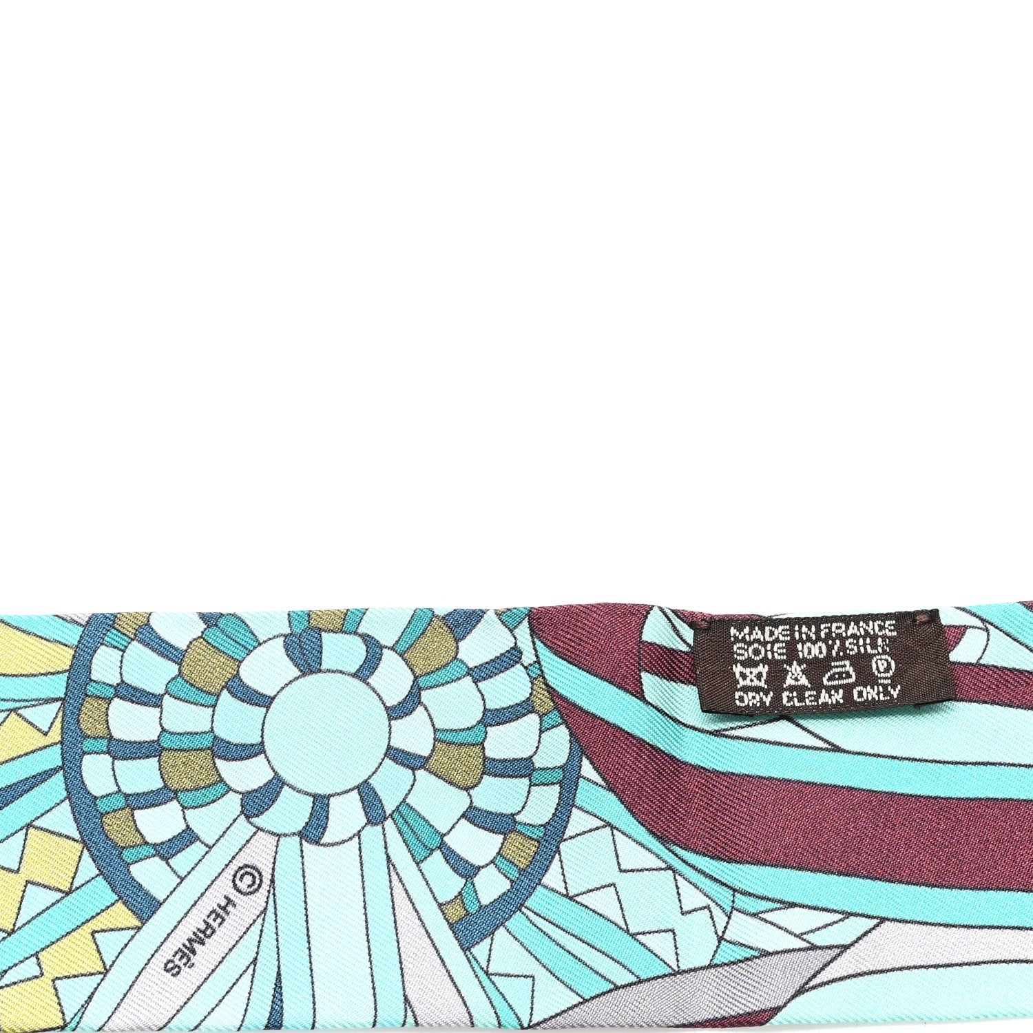 Silk Les Flots du Cheval Twilly Turquoise Bordeaux Aqua