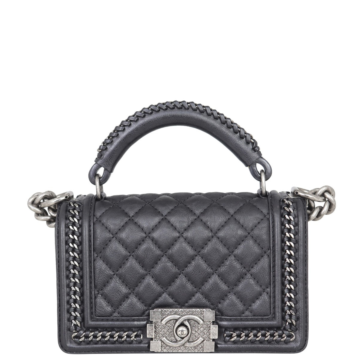 Chanel Boy Paris-Rome Chain Top Handle Small
