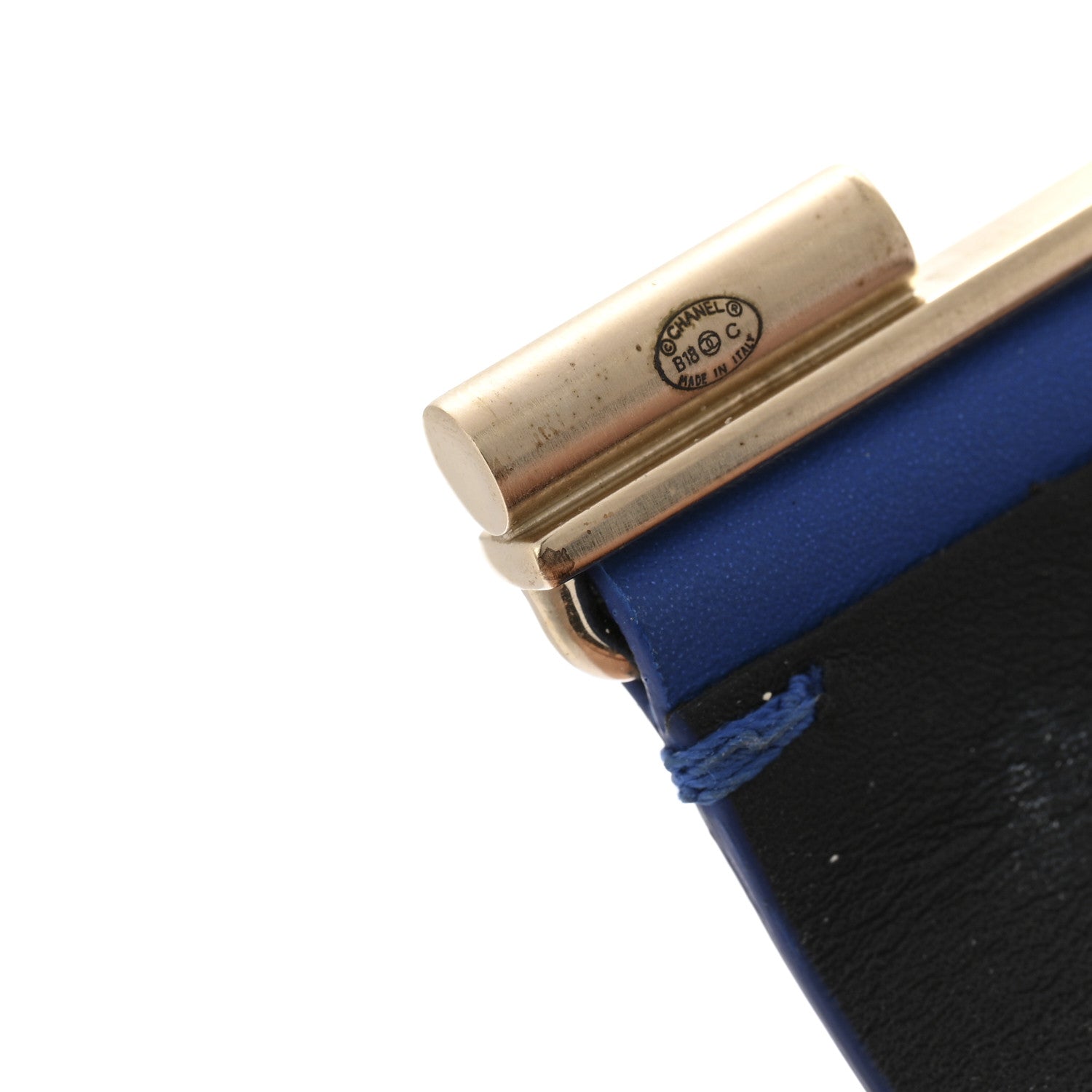 Calfskin CC Wide Cuff S Blue