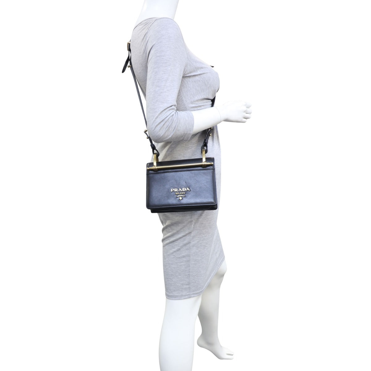 Prada Pionniere City Calf Shoulder Bag