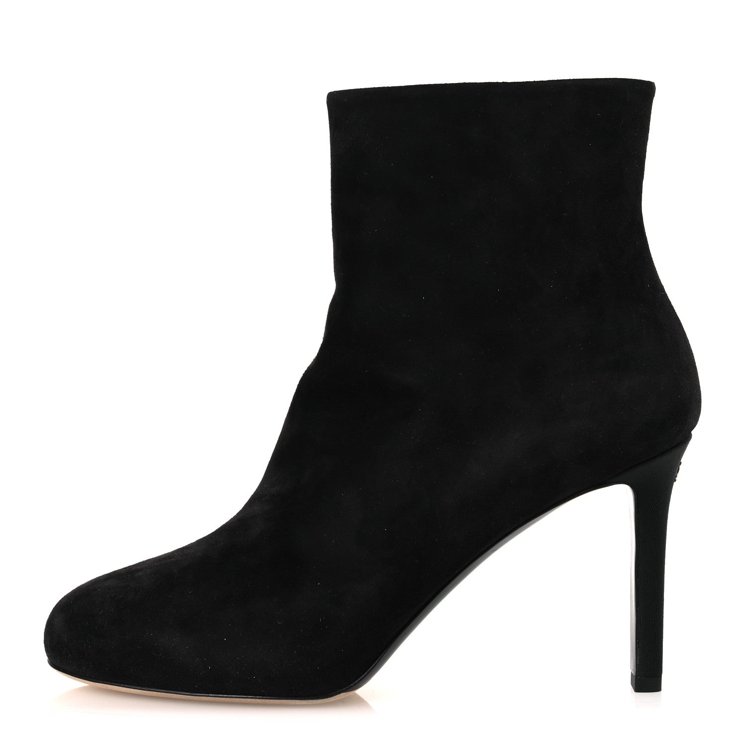 Suede Grosgrain CC Short Boots 36.5 Black