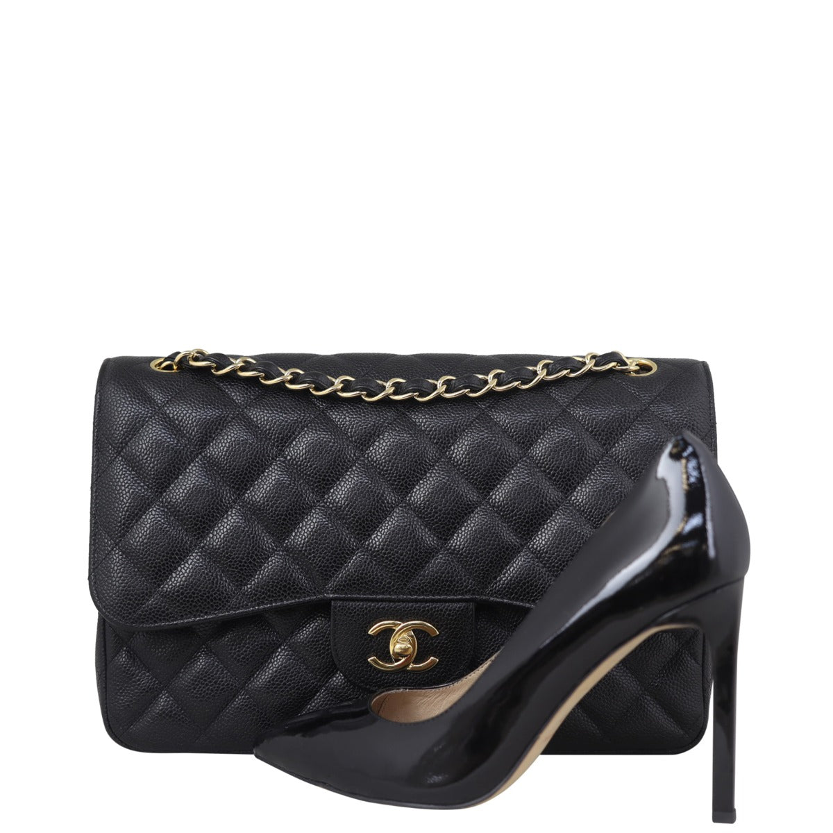 Chanel Classic Double Flap Jumbo | Black Caviar GHW