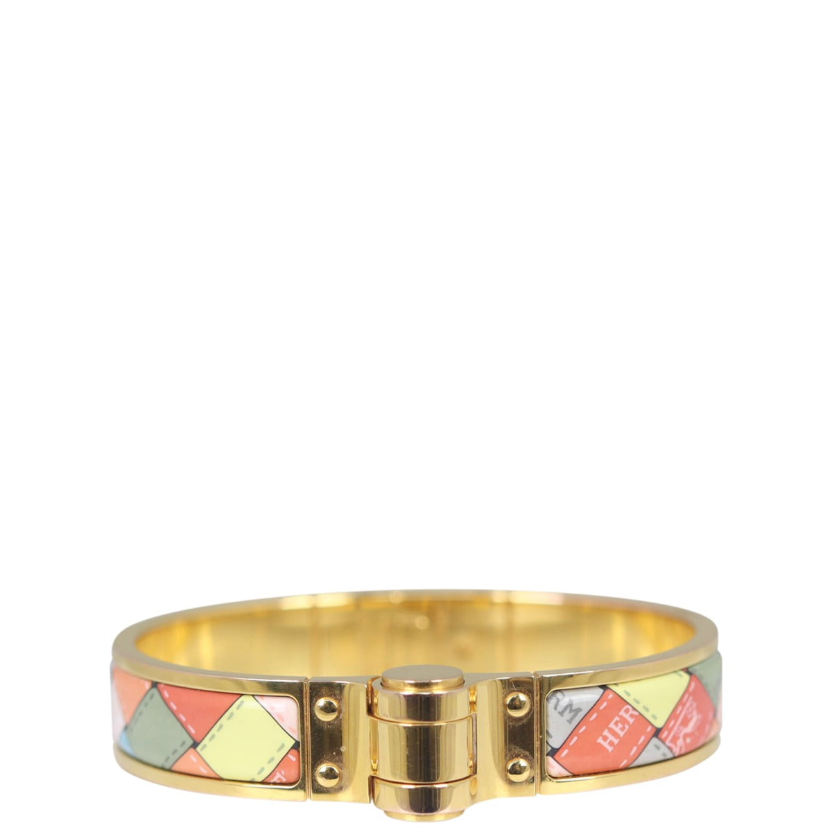 Hermes Hinged Enamel Bracelet