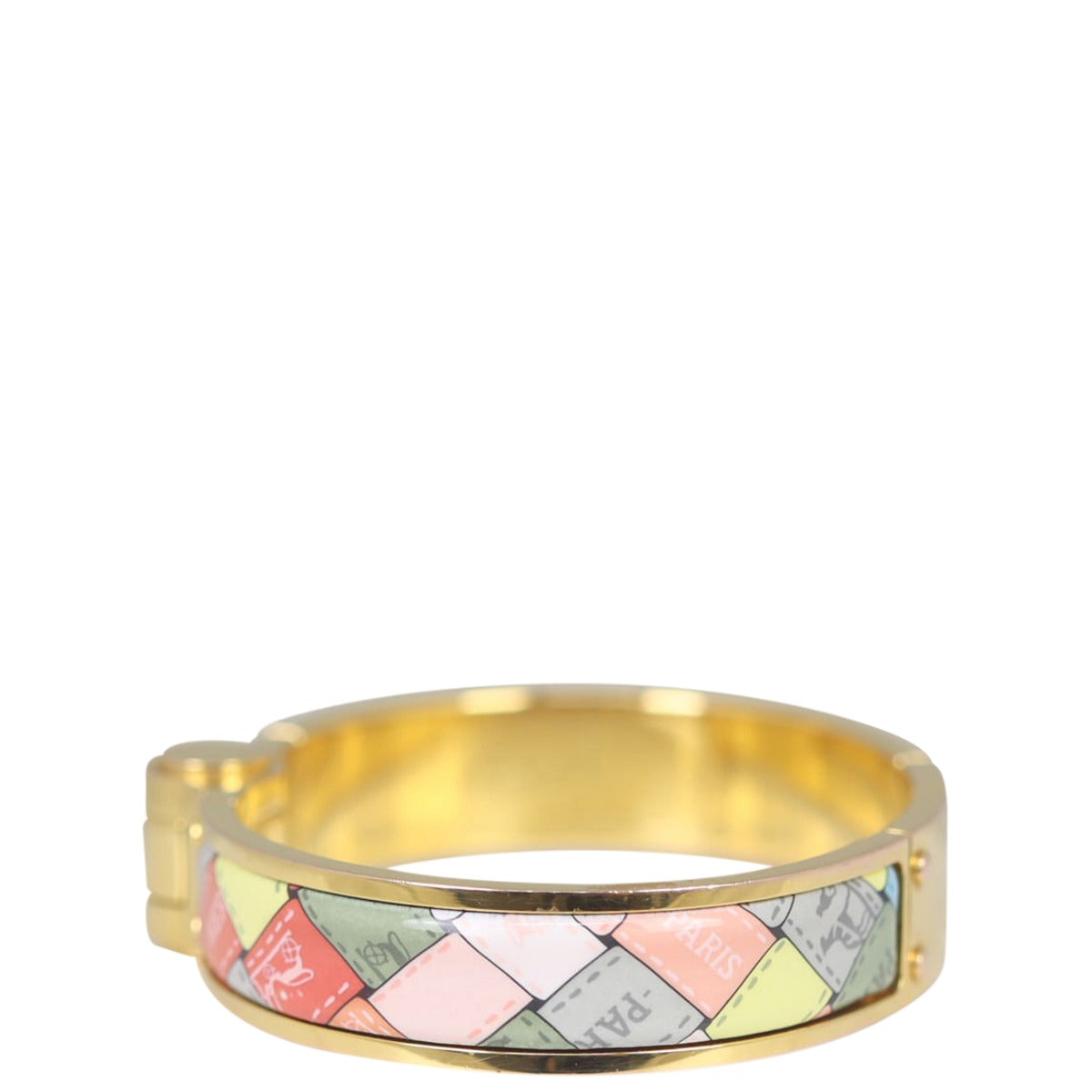 Hermes Hinged Enamel Bracelet