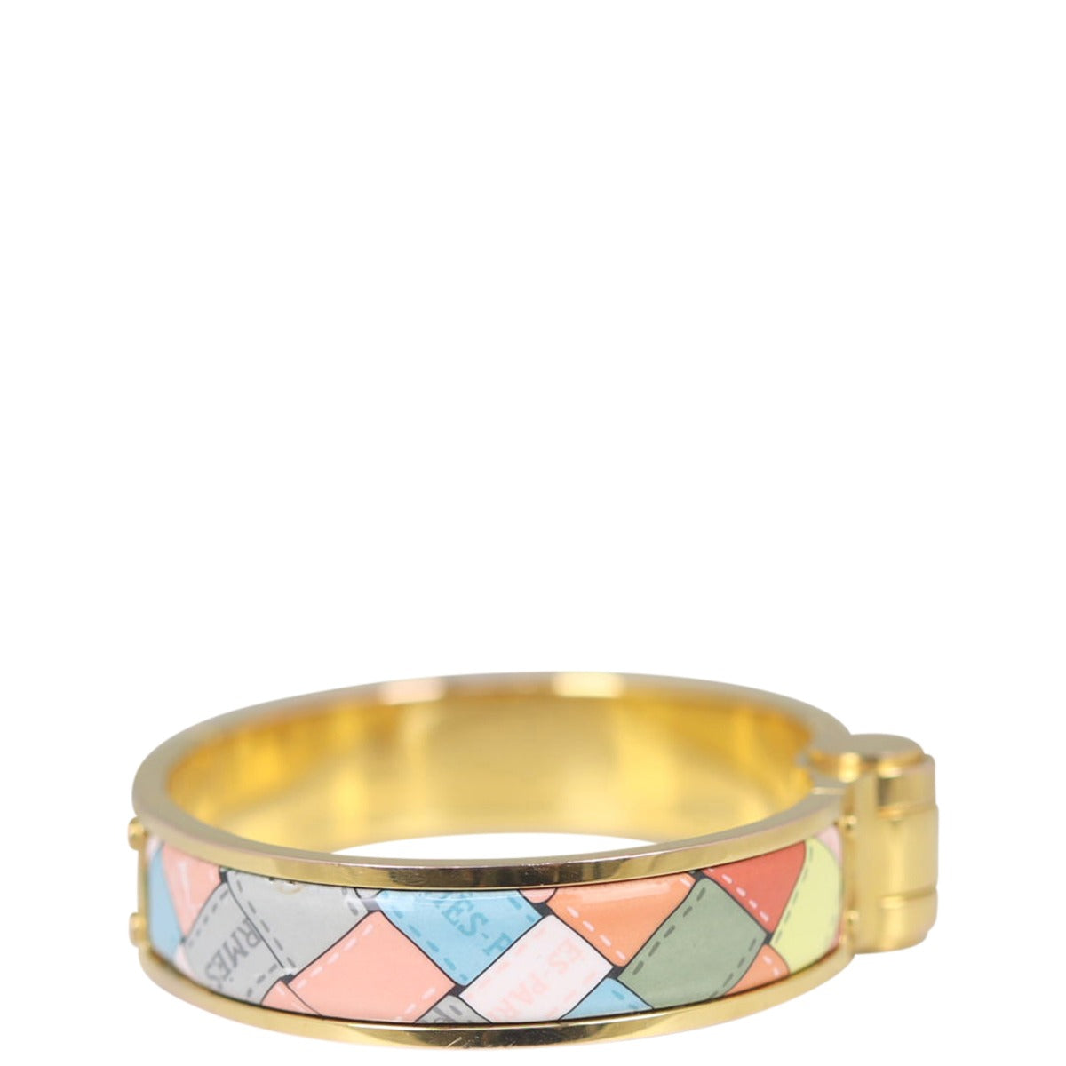 Hermes Hinged Enamel Bracelet