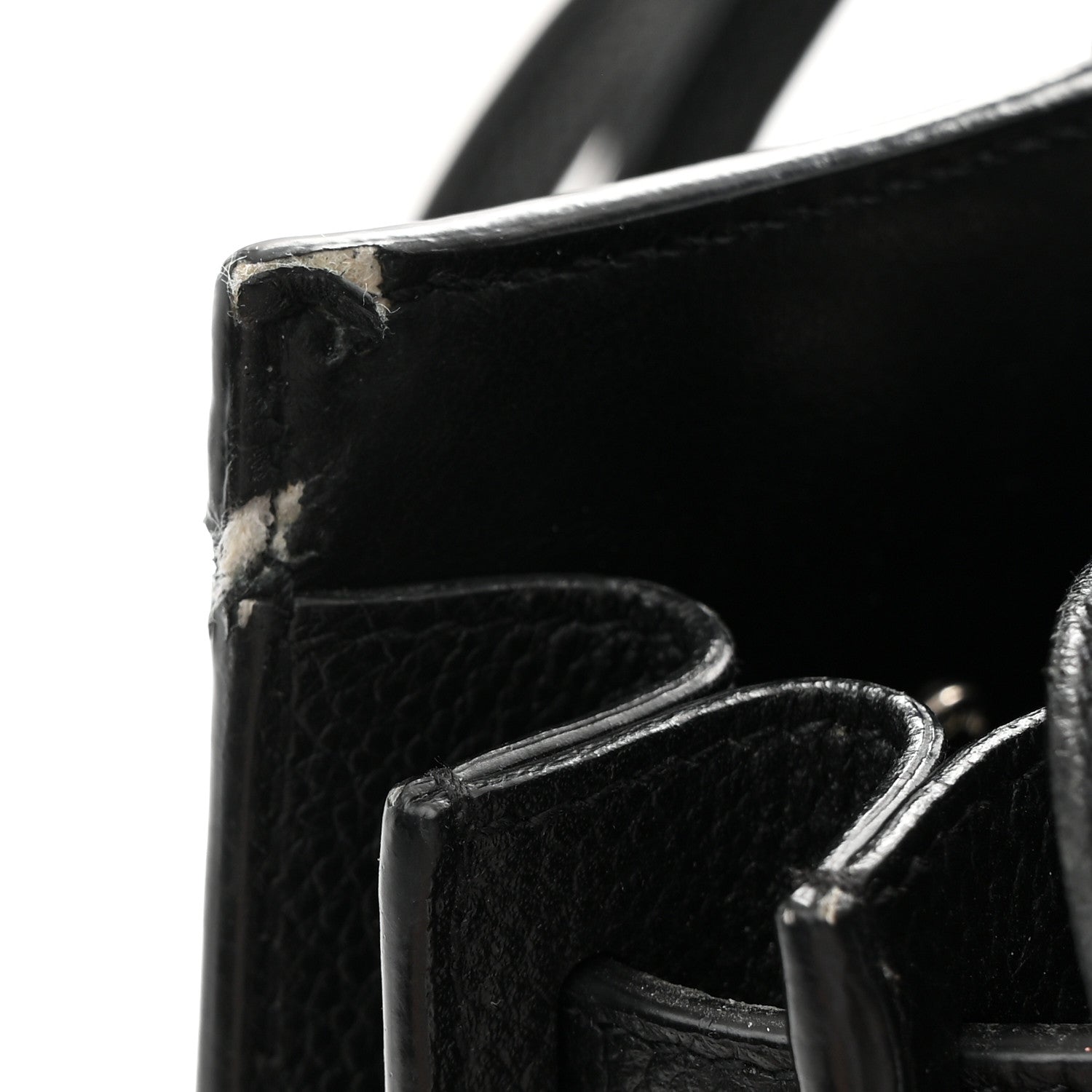Grained Calfskin Baby Sac De Jour Black