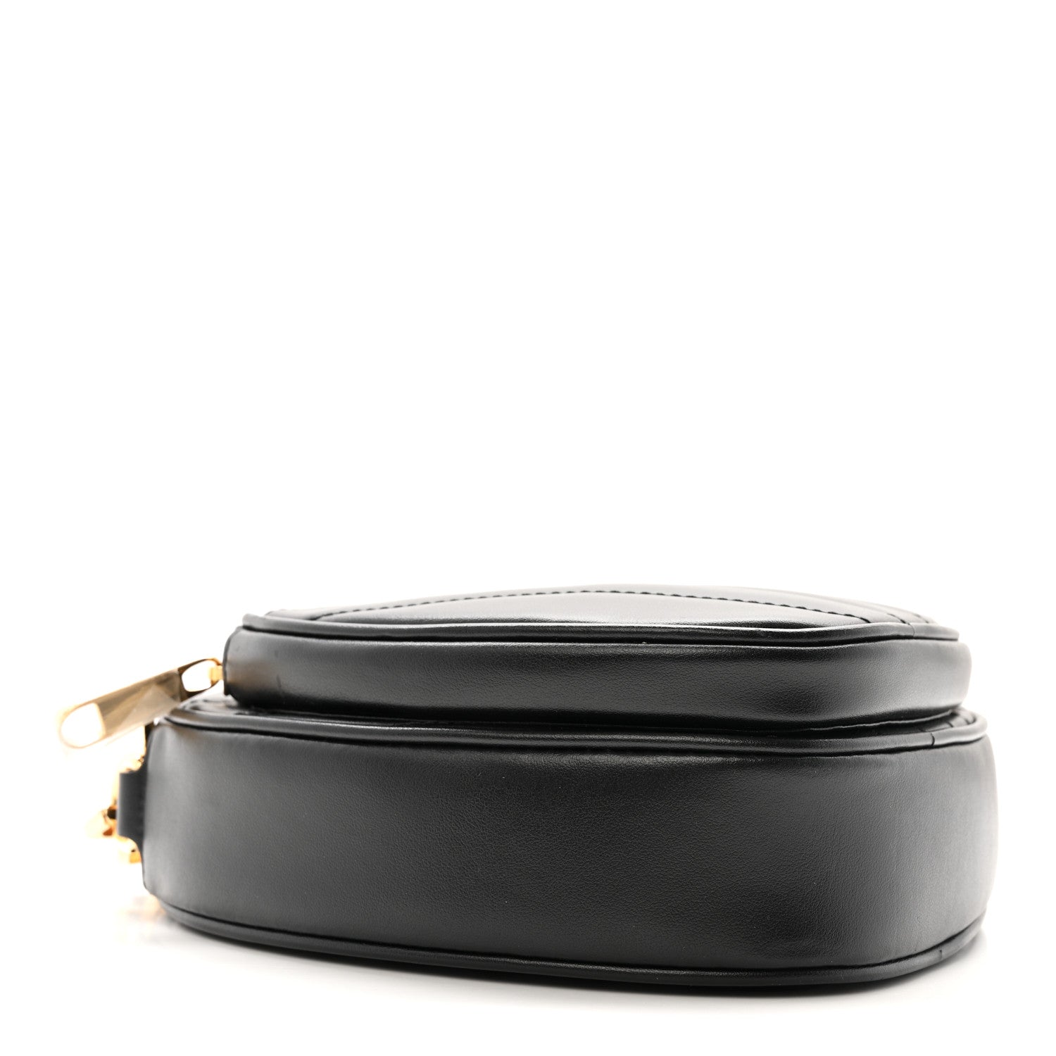 Calfskin Matelasse Diagonal Mini Interlocking G Heart Shoulder Bag Black