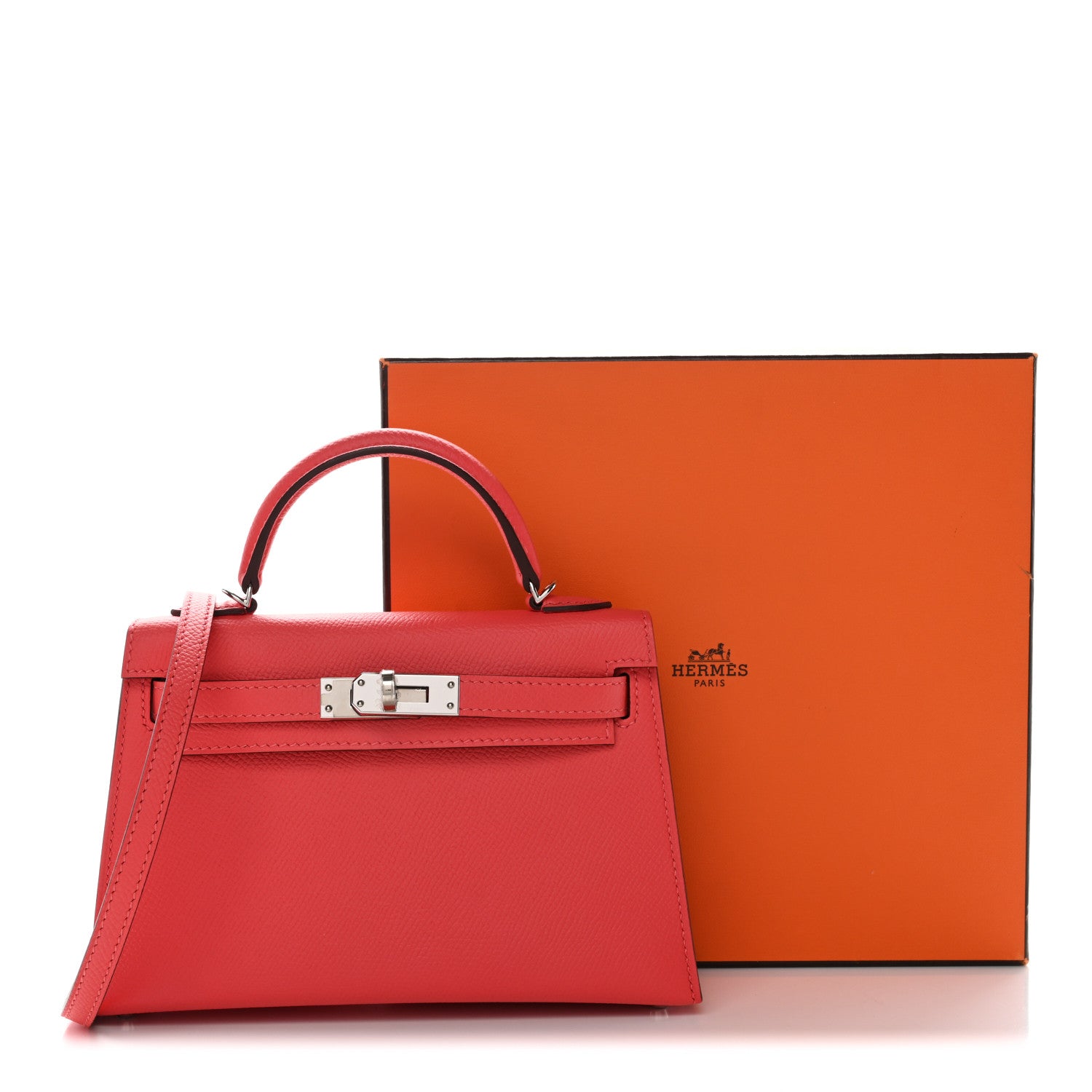 Epsom Verso Mini Kelly Sellier 20 Rose Jaipur Rouge Vif