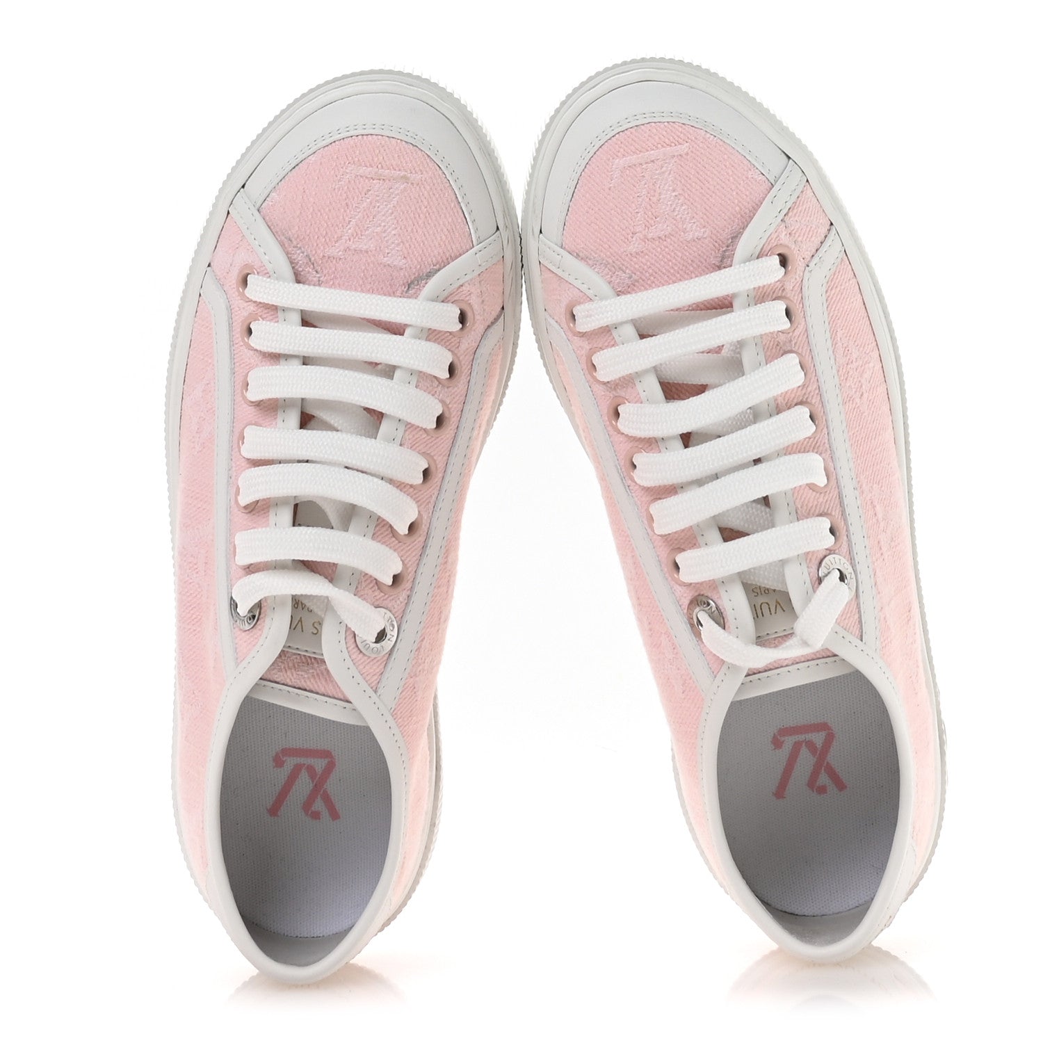 Denim Monogram Lagoon Sneakers 35 Pink