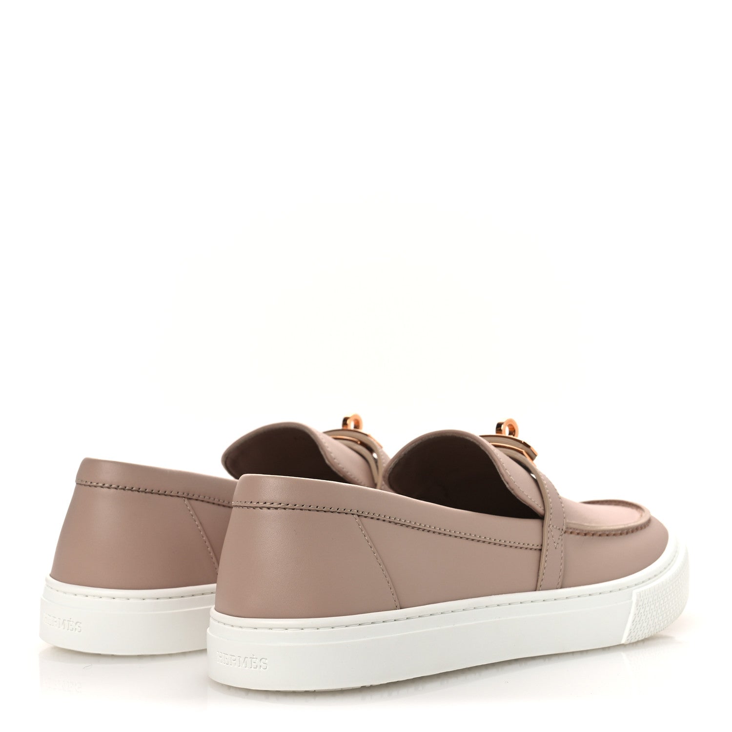 Calfskin Game Slip On Sneakers 41 Beige Nude